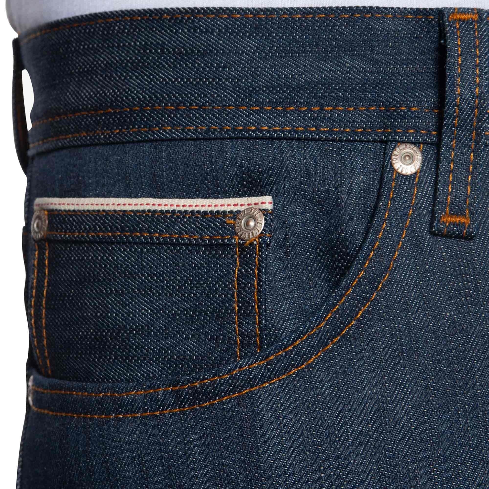 Naked and Famous Denim Weird Guy Golden Hour Slub Stretch Selvedge - Indigo