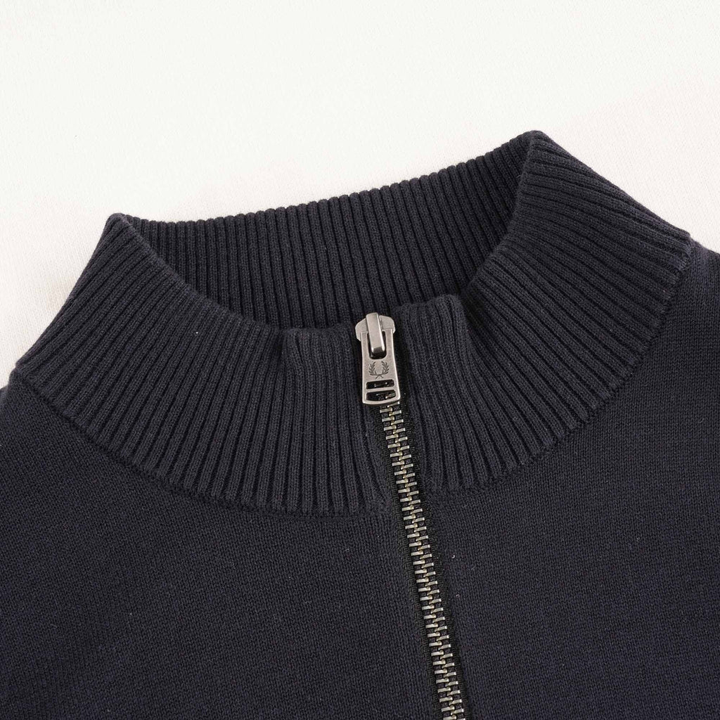 Fred Perry Funnel Neck Knitted Shirt - Ecru