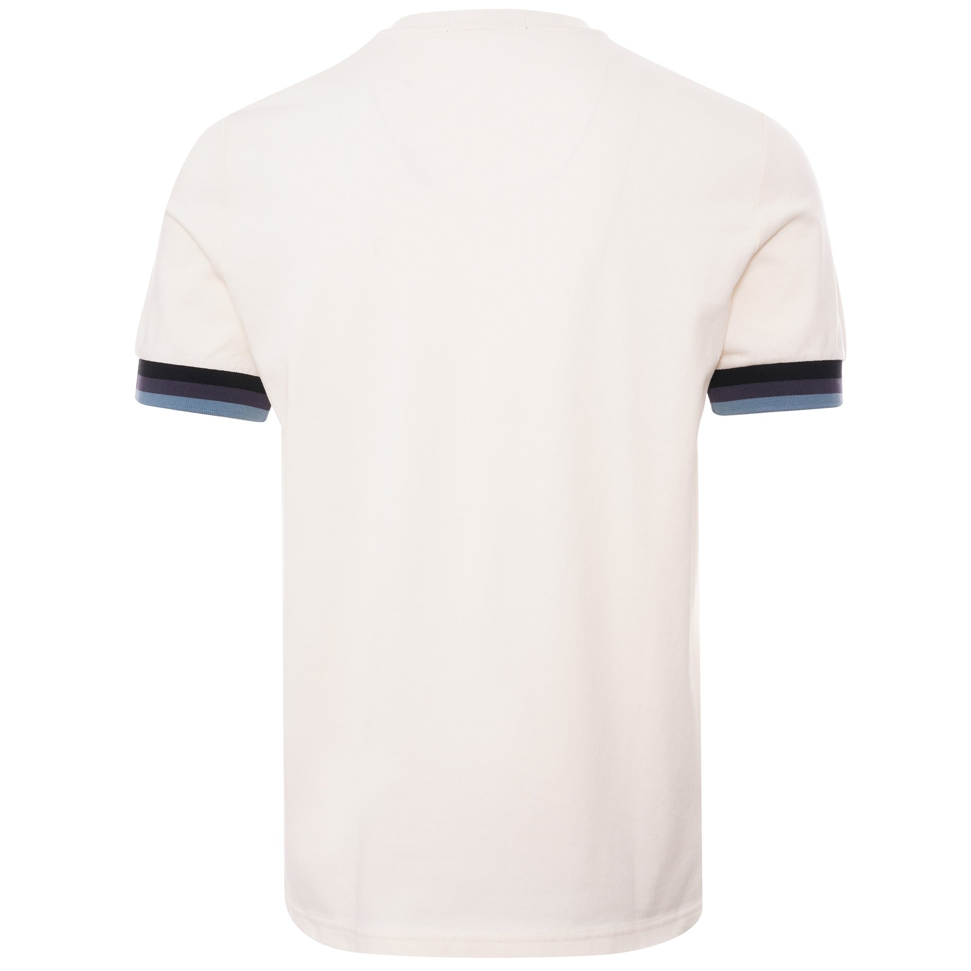 Fred Perry Striped Cuff Pique T-Shirt - Ecru