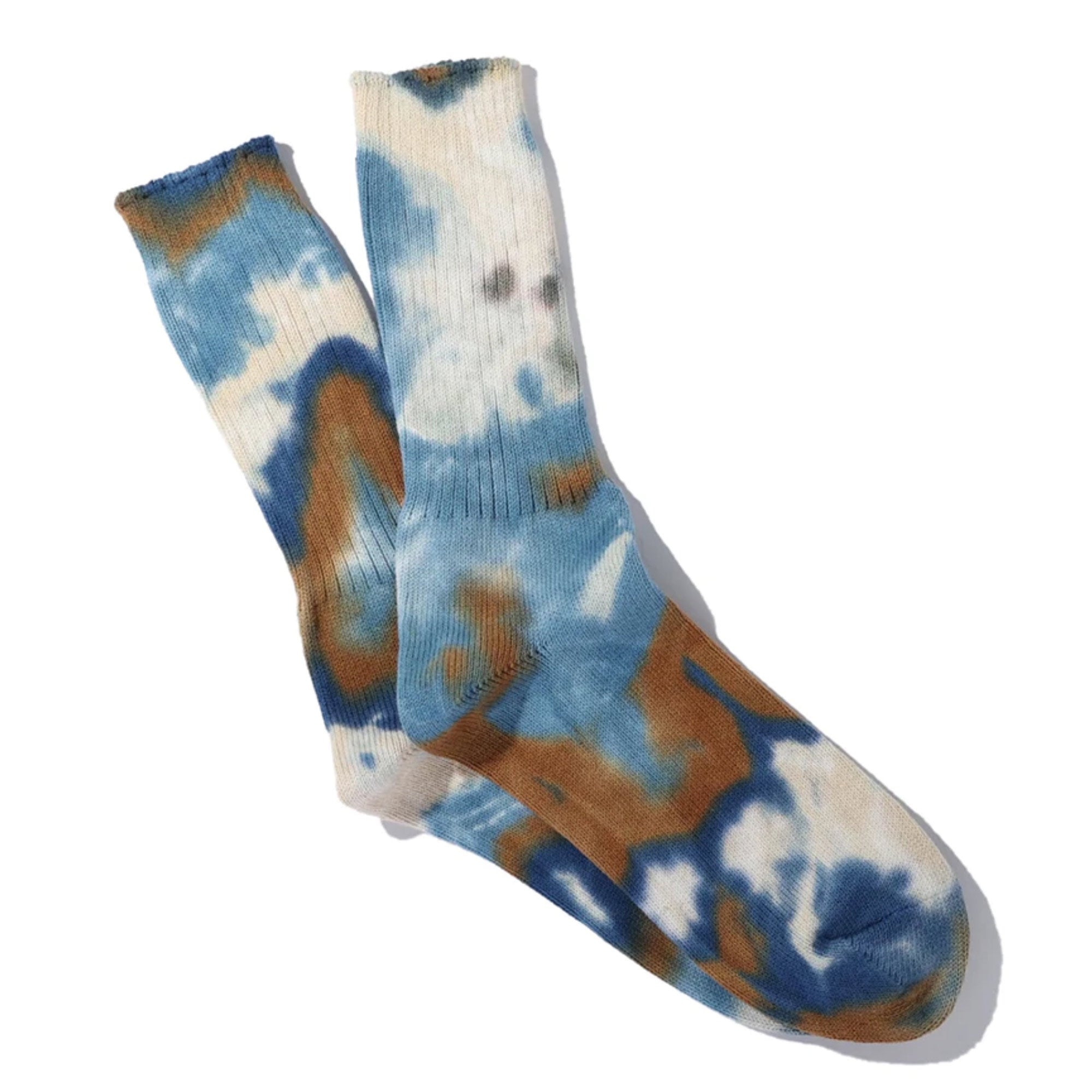 Anonymous Ism Tie Dye Crew Socks - Navy