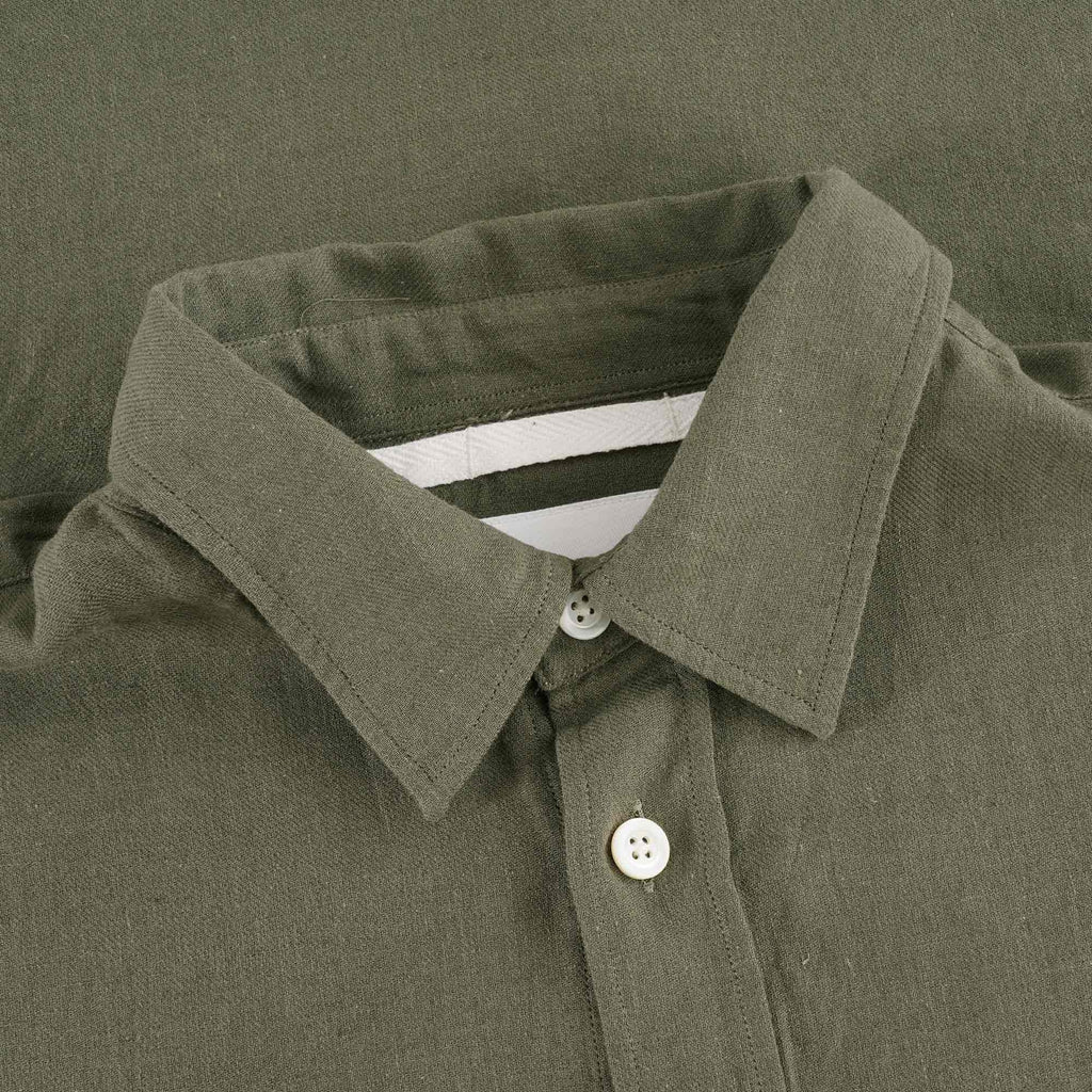 Norse Projects Thorsten Cotton Linen Shirt - Ivy Green