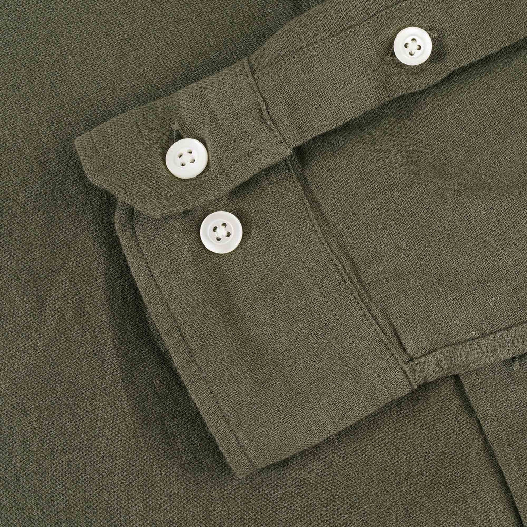 Norse Projects Thorsten Cotton Linen Shirt - Ivy Green