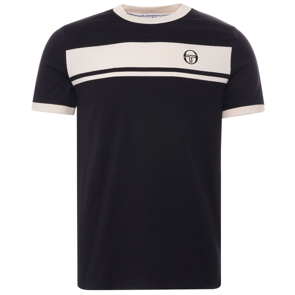 Sergio Tacchini Archivio Master T-Shirt - Black/Beige