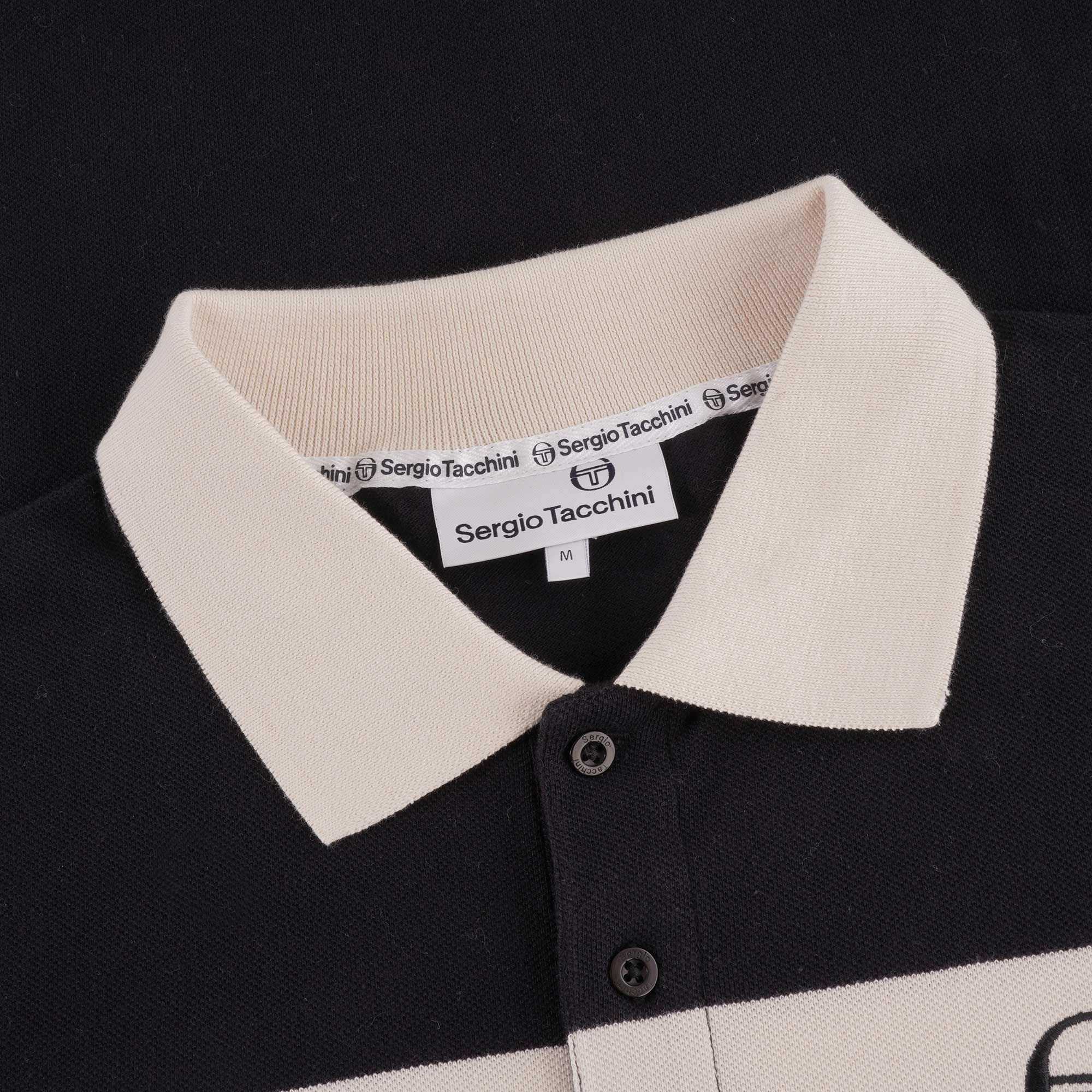 Sergio Tacchini Archivio Young Line Polo Shirt - Black/Beige