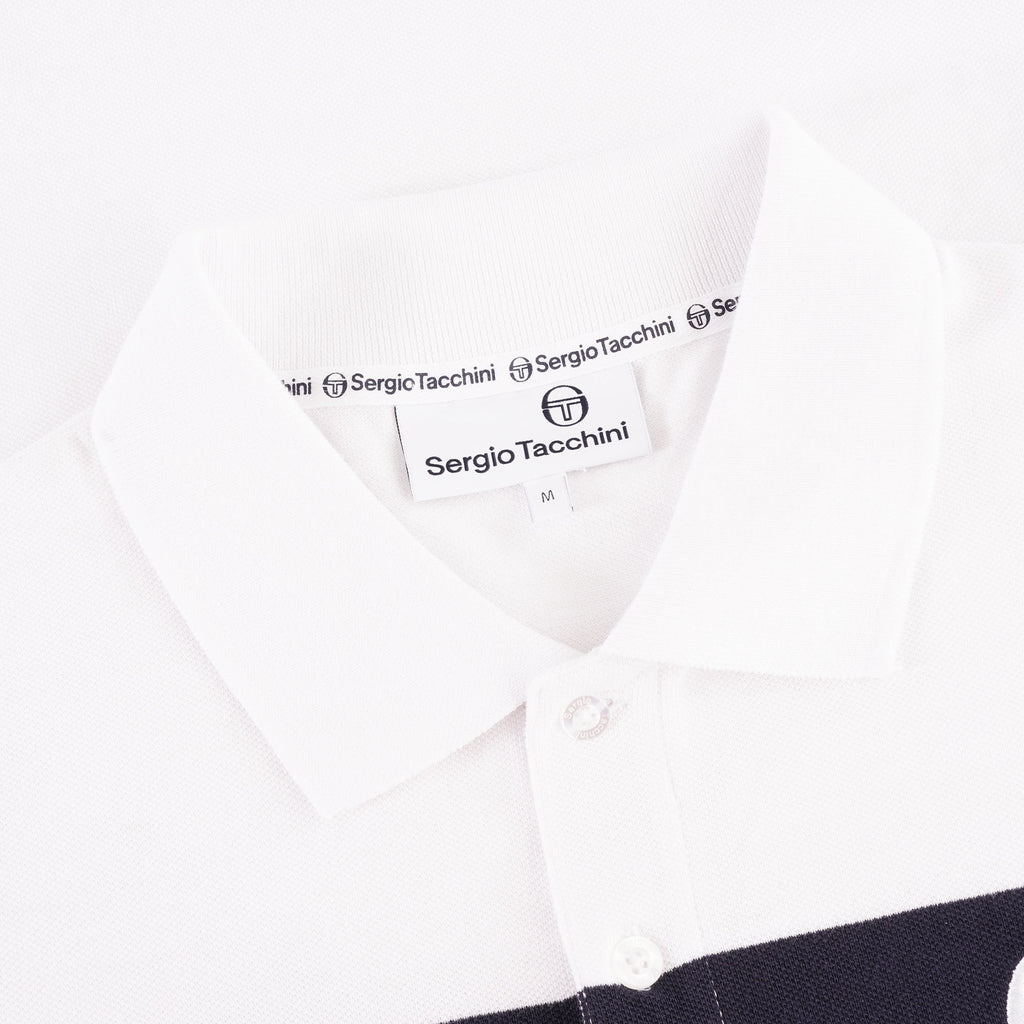 Sergio Tacchini Archivio Young Line Polo Shirt - White/Night Sky