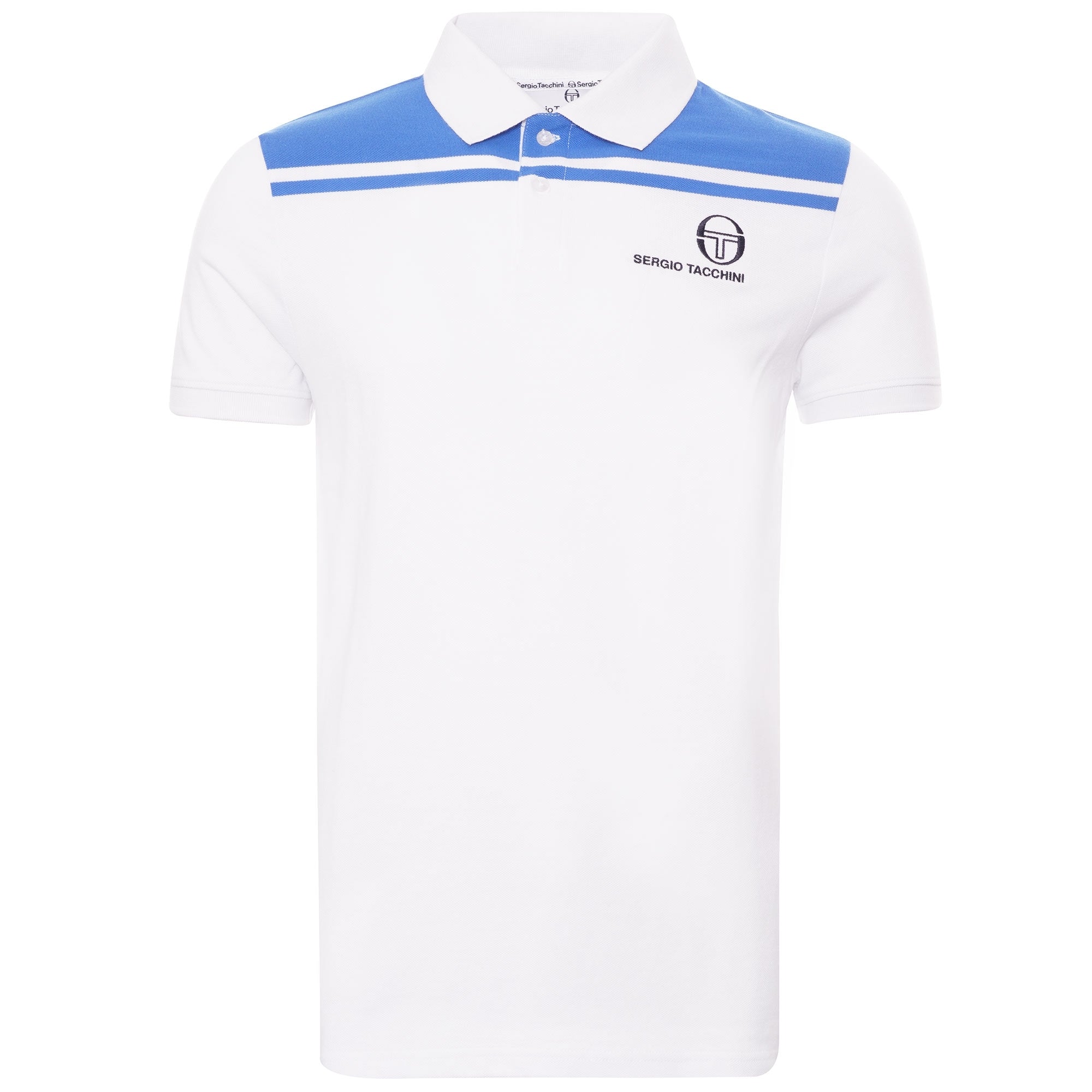 Sergio Tacchini New Young Line Polo - White/Palace Blue