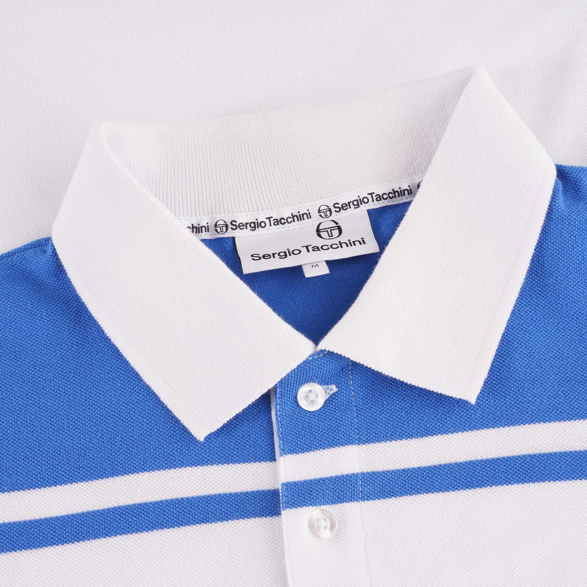 Sergio Tacchini New Young Line Polo - White/Palace Blue