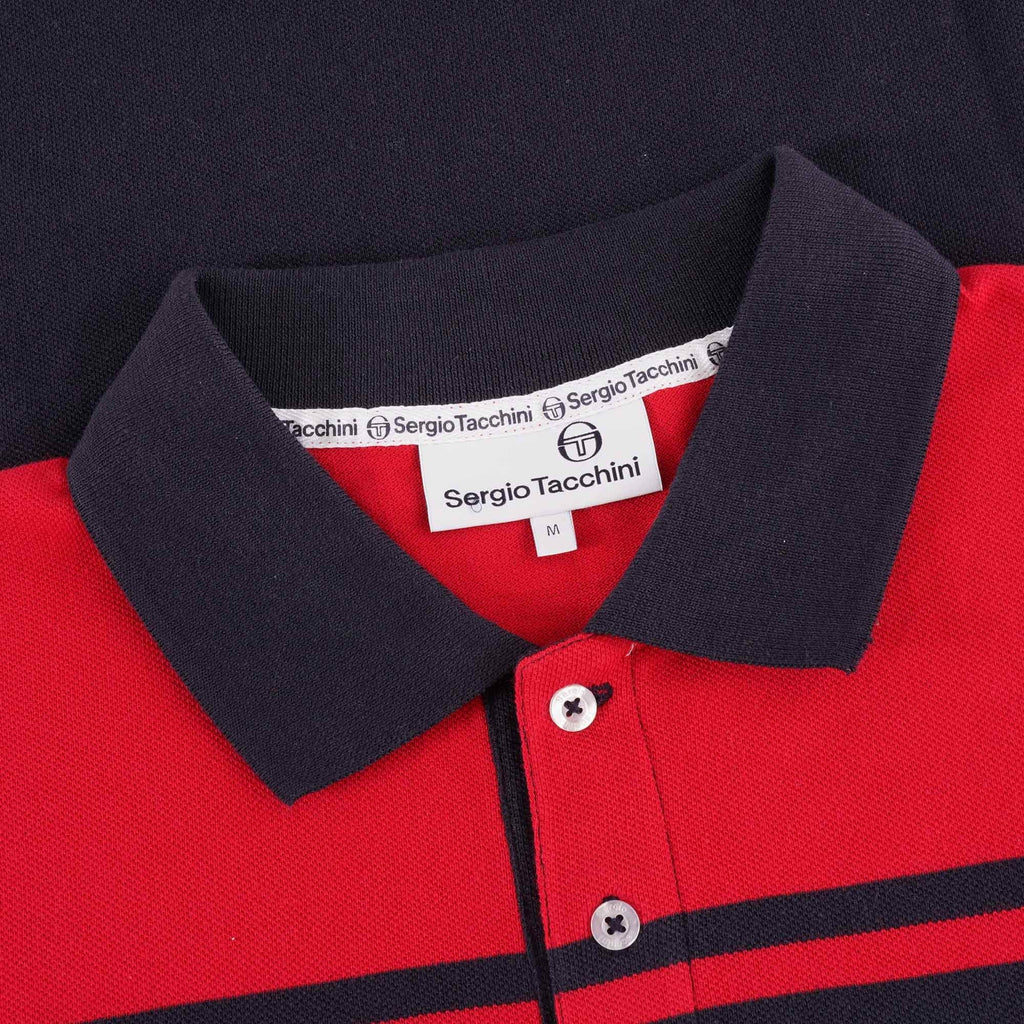 Sergio Tacchini New Young Line Polo - Night Sky/Tango Red