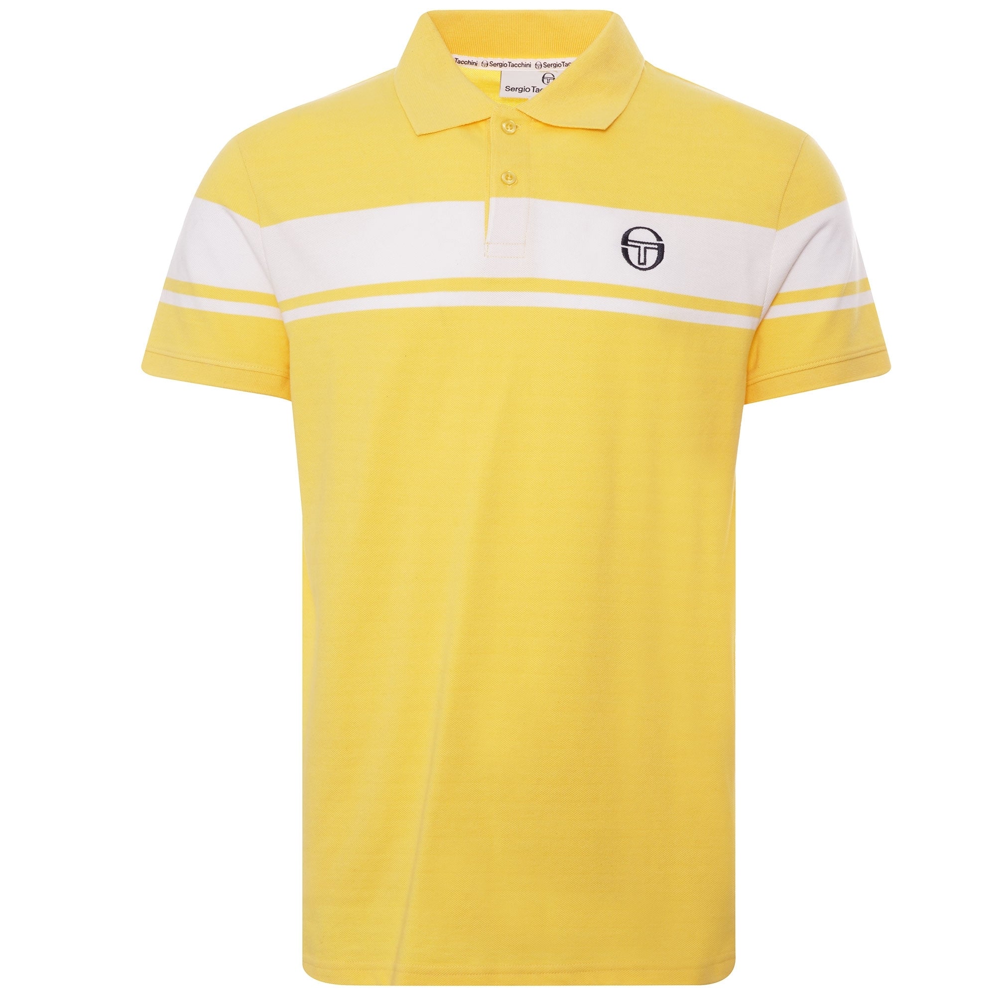 Sergio Tacchini Archivio Young Line Polo Shirt - Lemon/White
