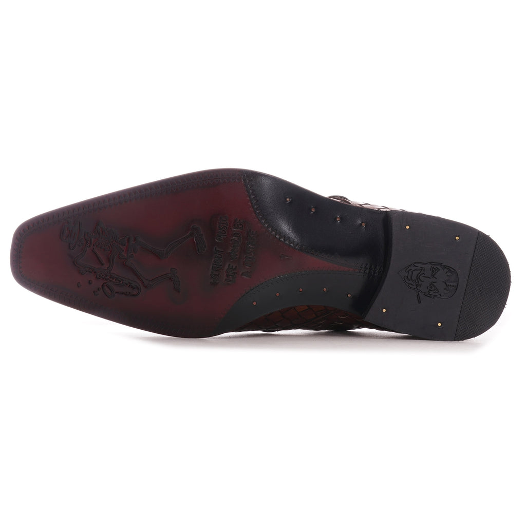 Jeffery West Scarface Gibson Shoes - Castano Woven Leather