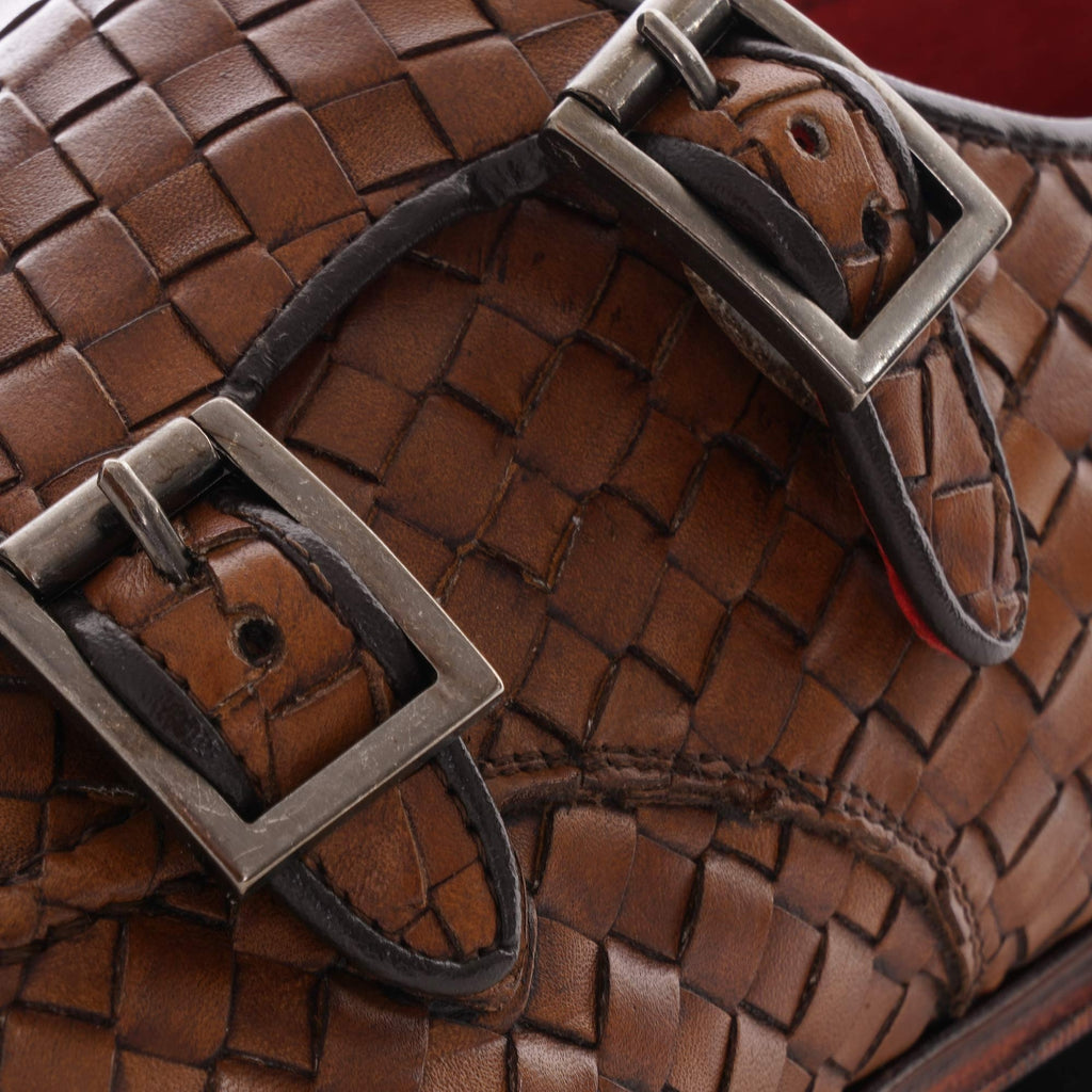 Jeffery West Scarface Gibson Shoes - Castano Woven Leather
