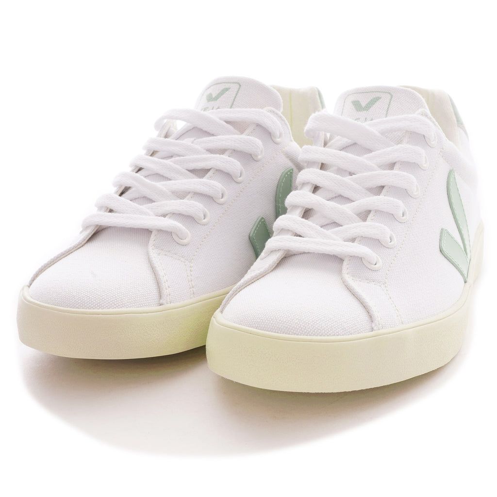 Veja Womens Esplar SE Canvas - White/Matcha Green