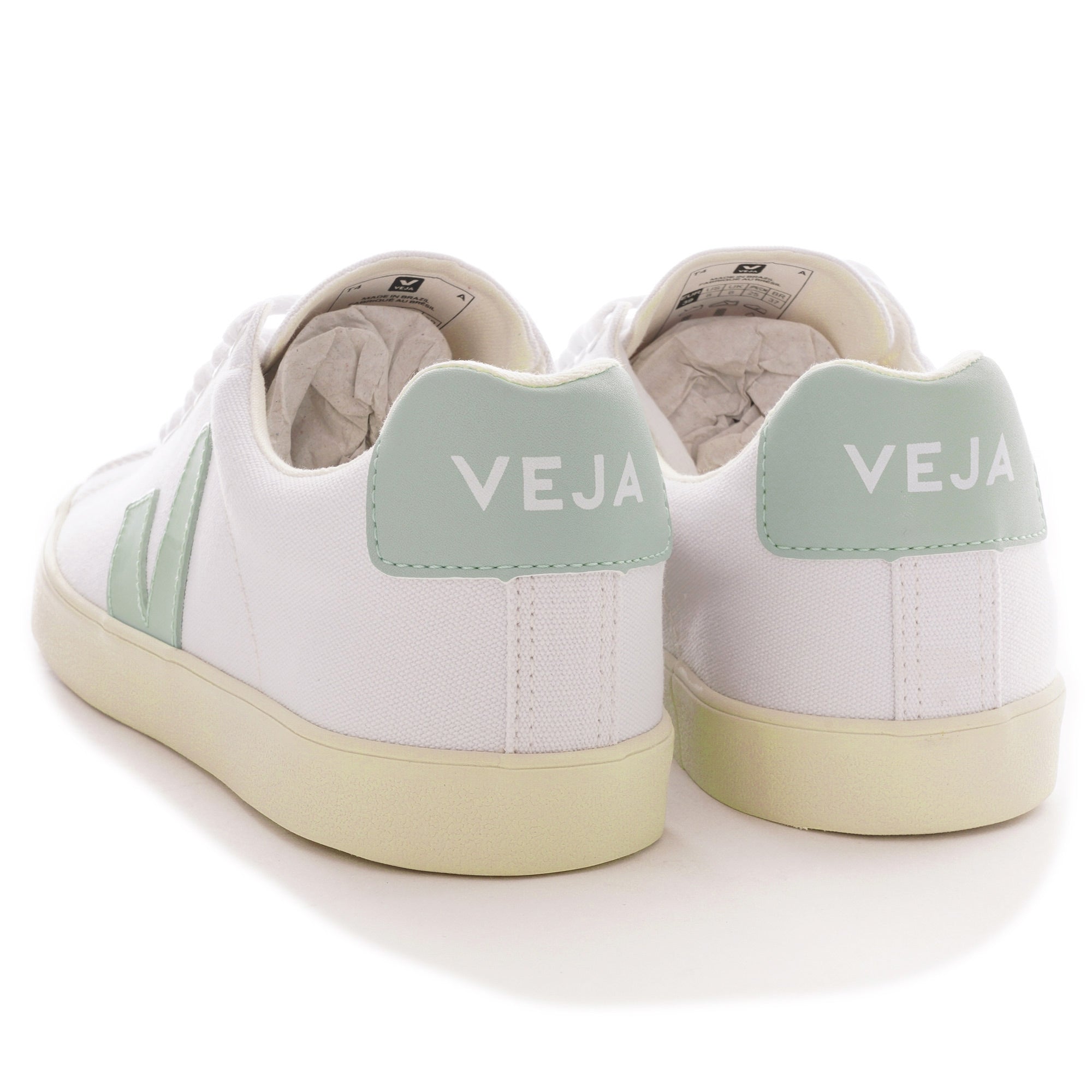 Veja Womens Esplar SE Canvas - White/Matcha Green