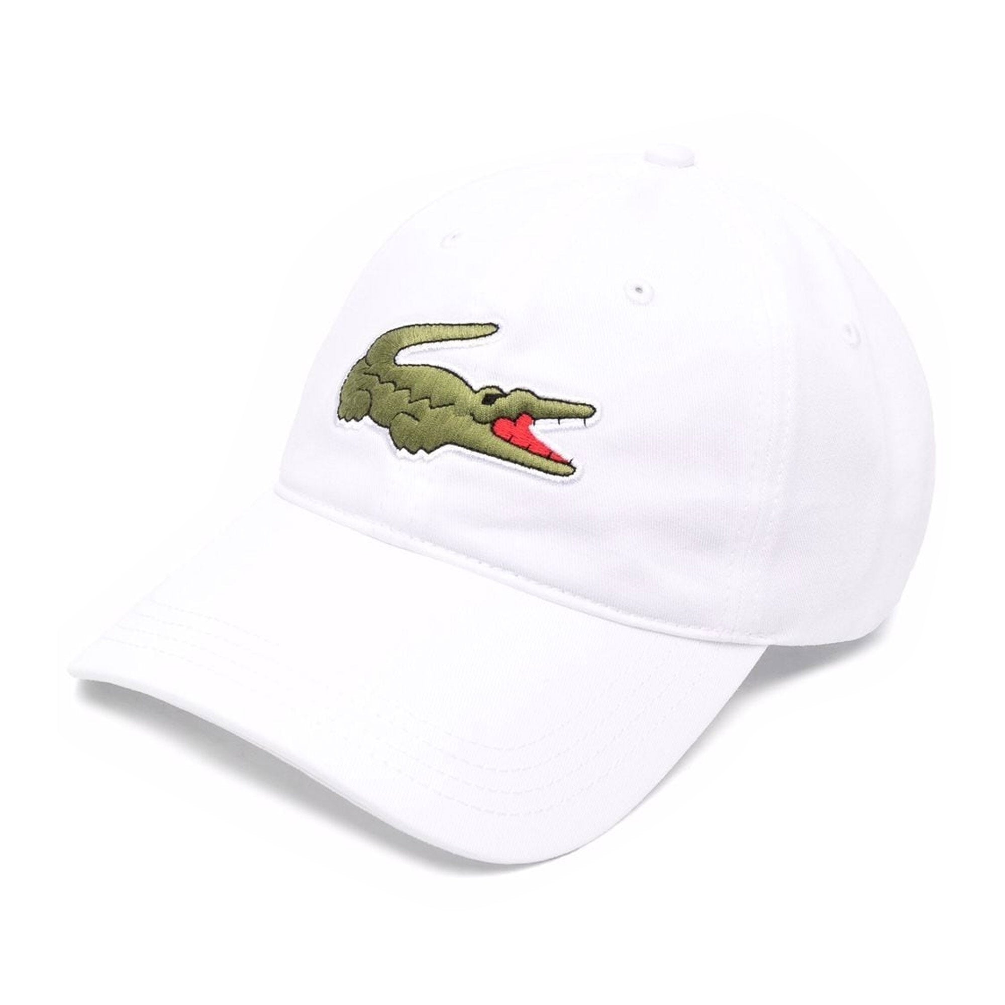 Lacoste Crocodile Cotton Logo Cap - White