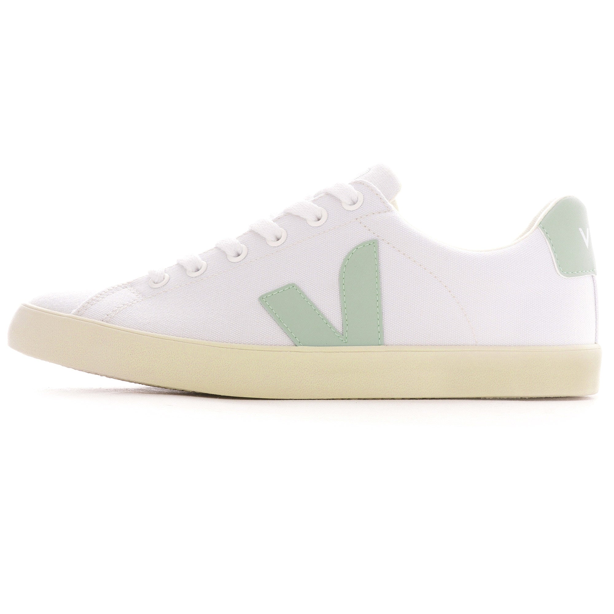Veja Womens Esplar SE Canvas - White/Matcha Green