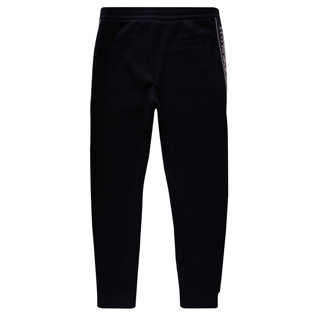 Emporio Armani Jacquard Logo Stripe Joggers - Navy