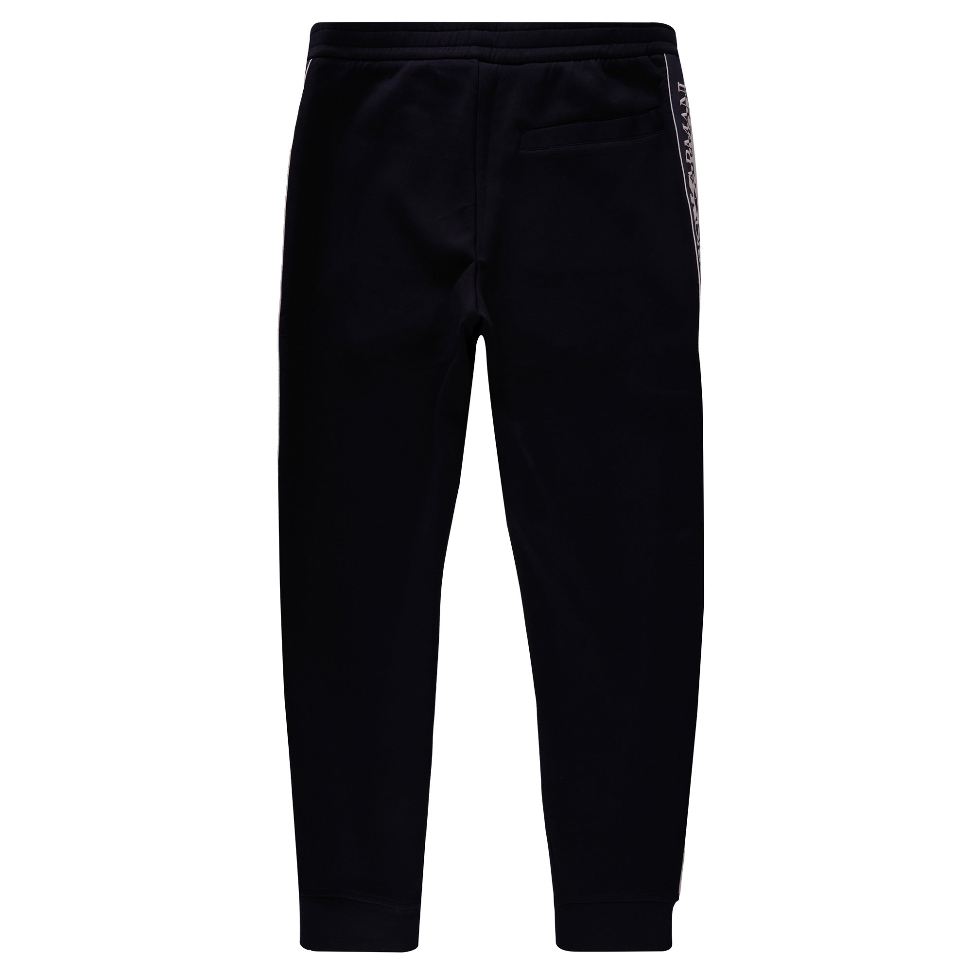 Emporio Armani Jacquard Logo Stripe Joggers - Navy