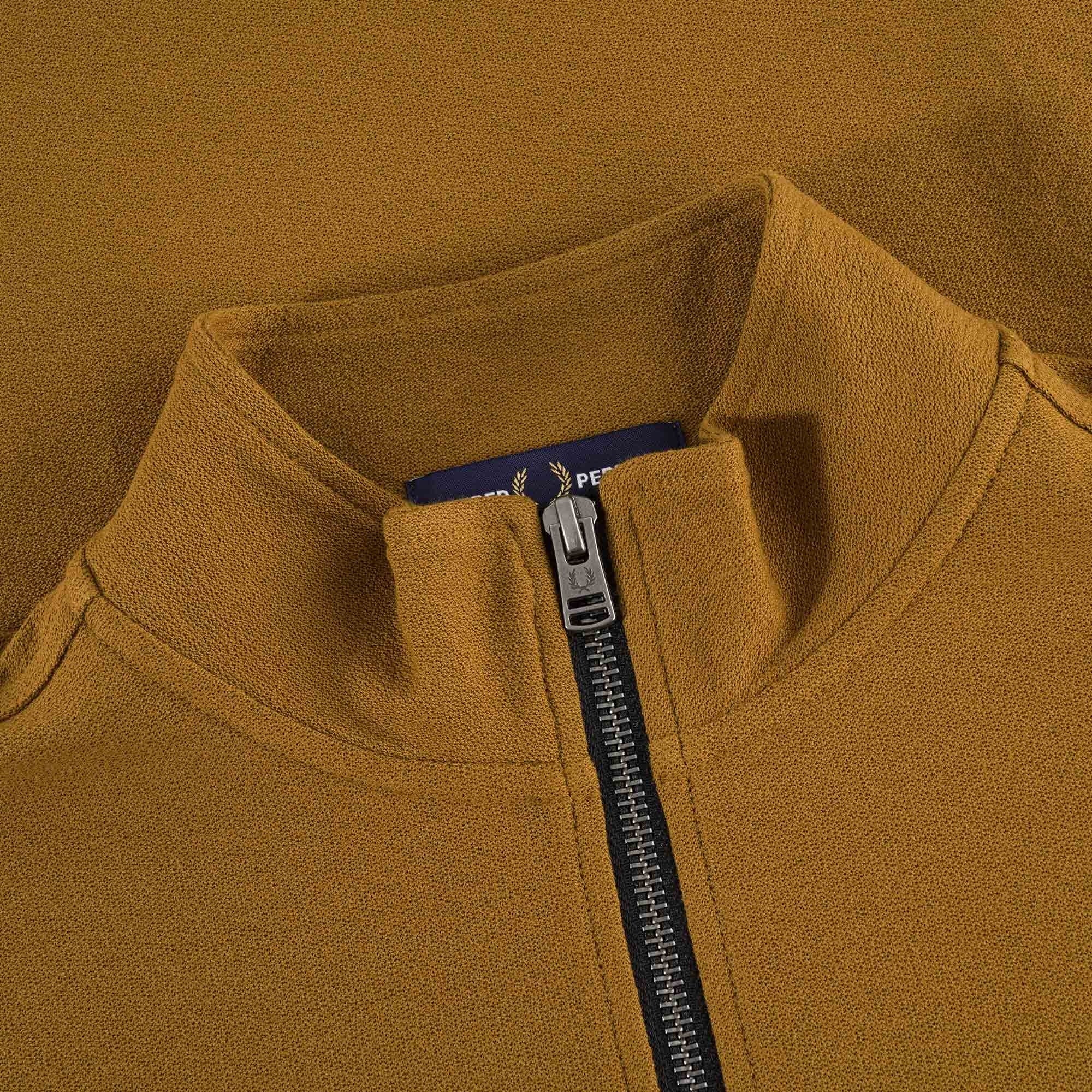 Fred Perry M3 Funnel Neck Polo Shirt - Dark Caramel