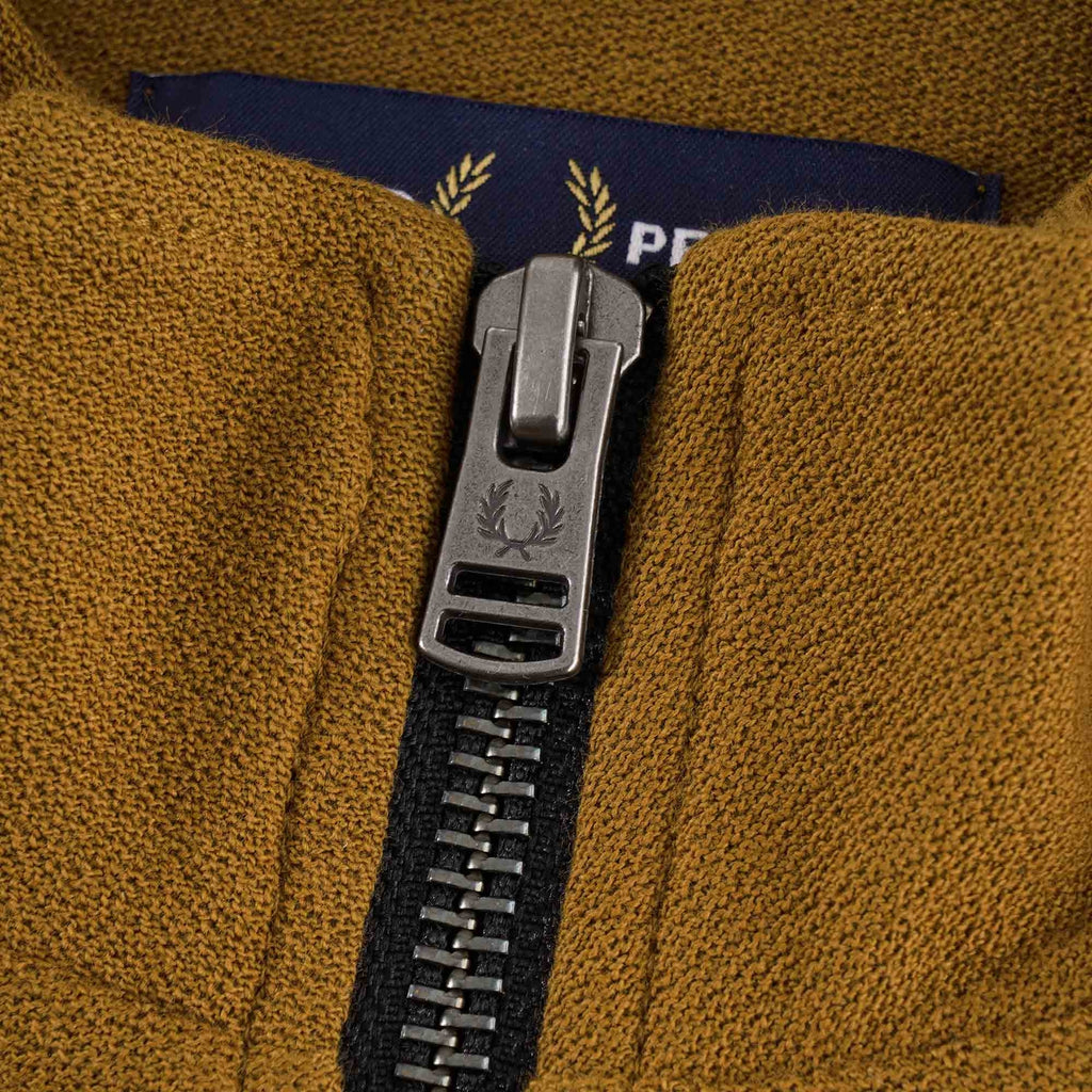 Fred Perry M3 Funnel Neck Polo Shirt - Dark Caramel