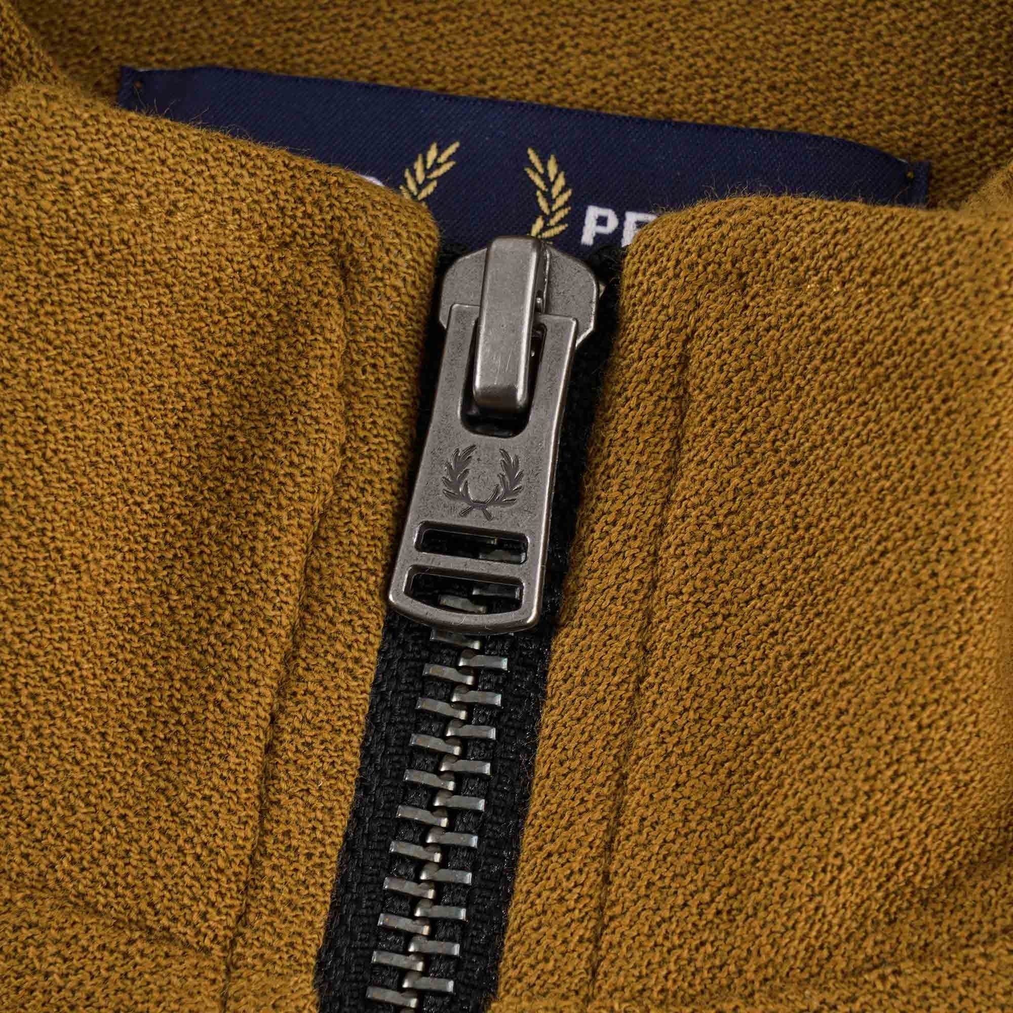 Fred Perry M3 Funnel Neck Polo Shirt - Dark Caramel