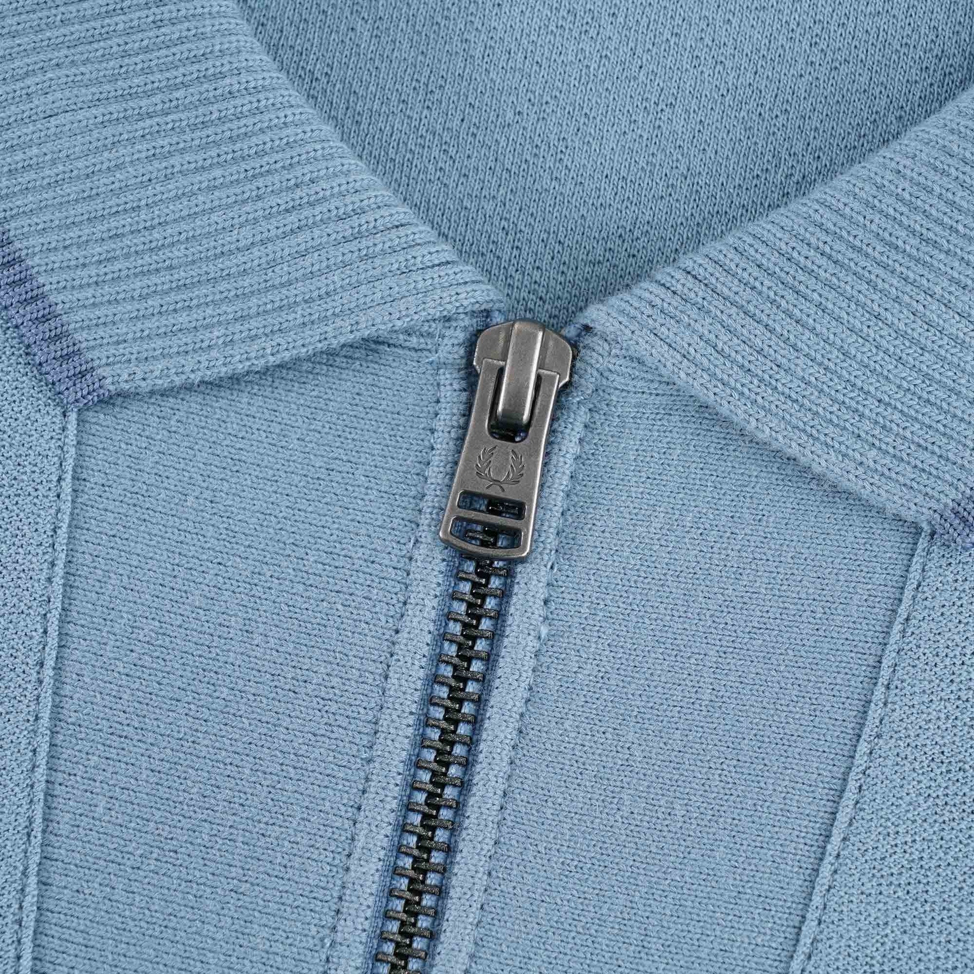 Fred Perry M3 Ribbed Neck Polo Shirt - Ash Blue
