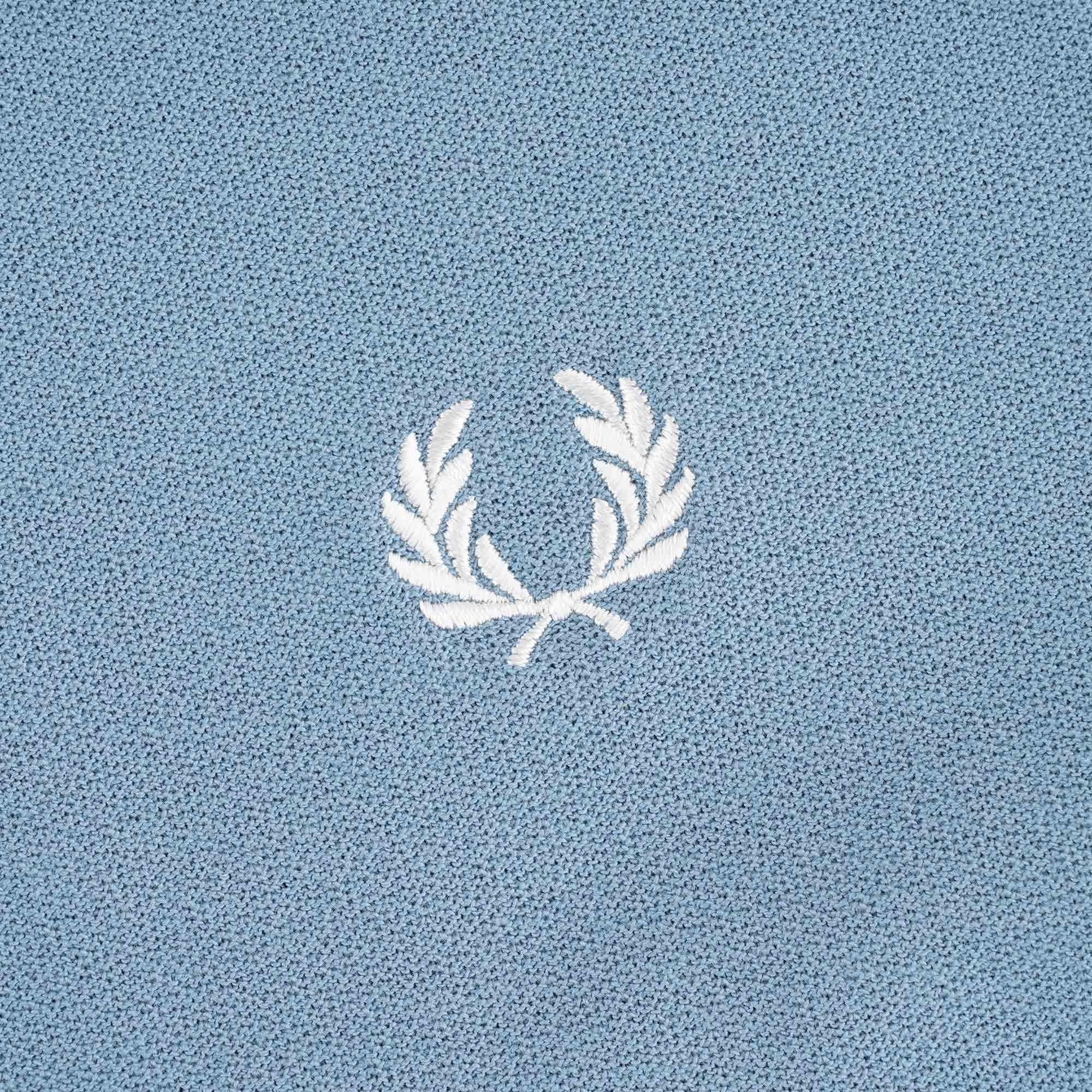 Fred Perry M3 Ribbed Neck Polo Shirt - Ash Blue