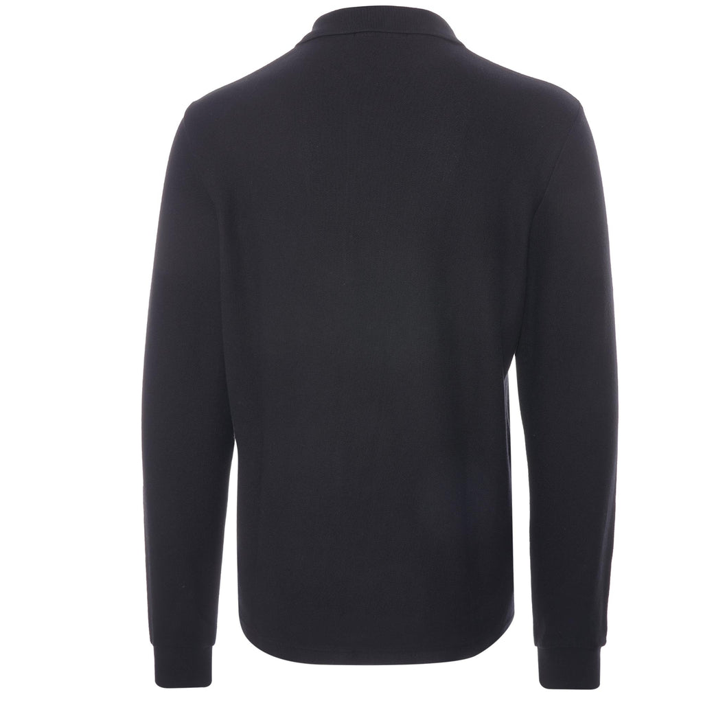Fred Perry Reissues M3 Striped Long Sleeve Polo Shirt - Black