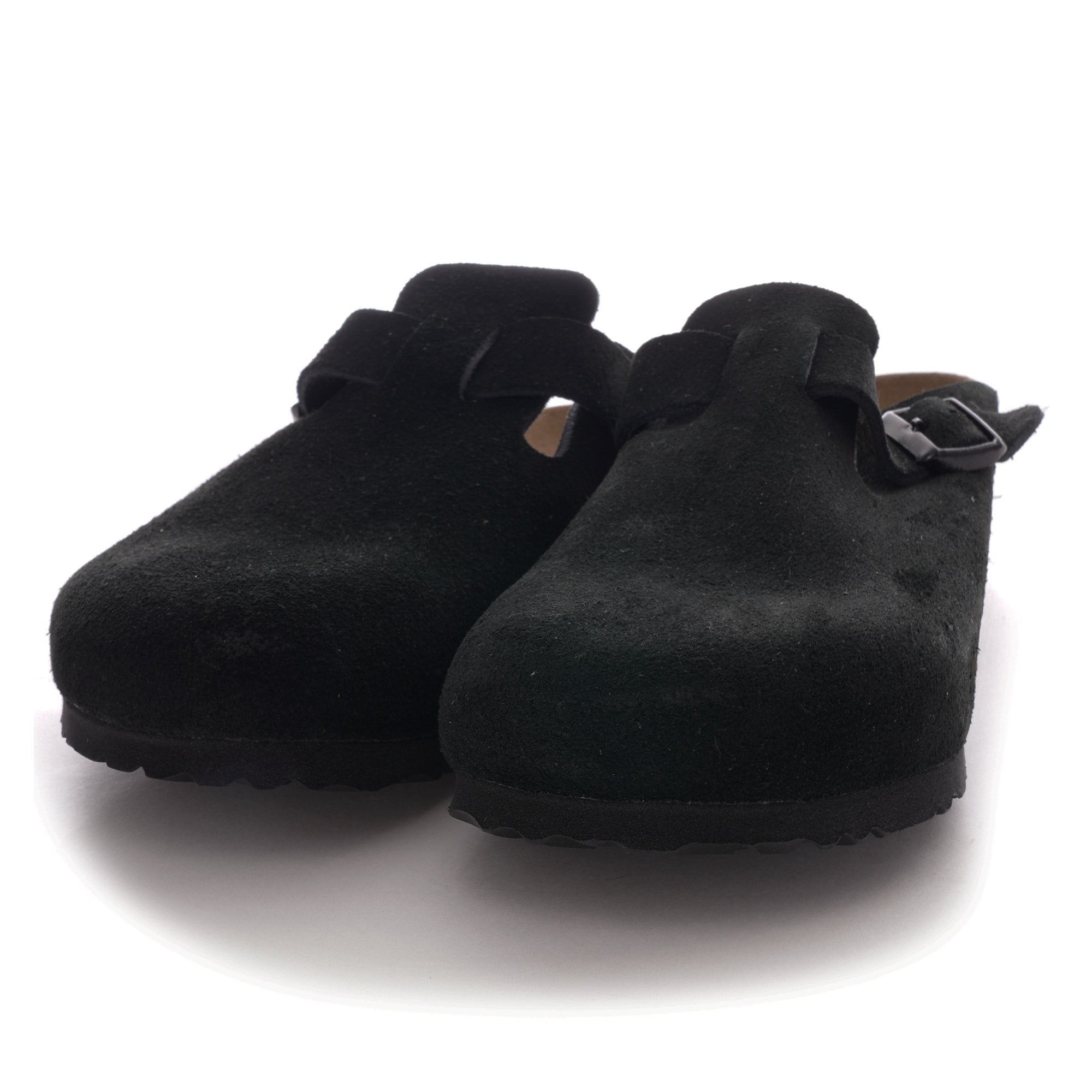 Boston BS Soft Footbed Suede Leather - Black