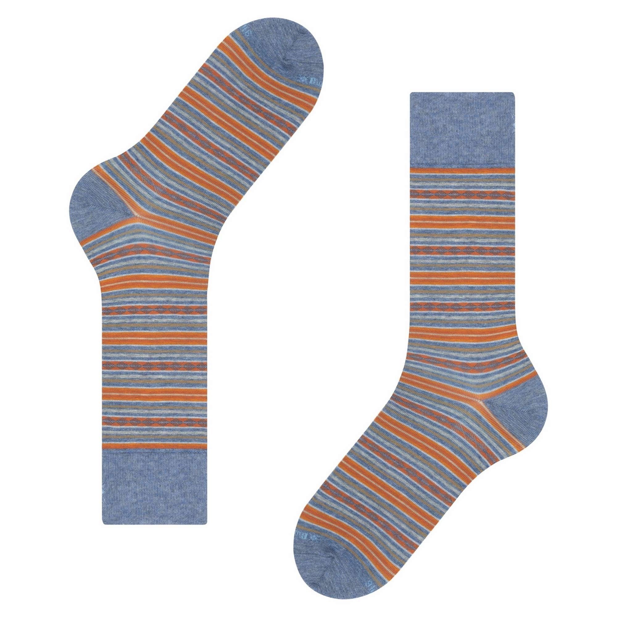 Burlington Socks Square Stripe Men Socks - Orange