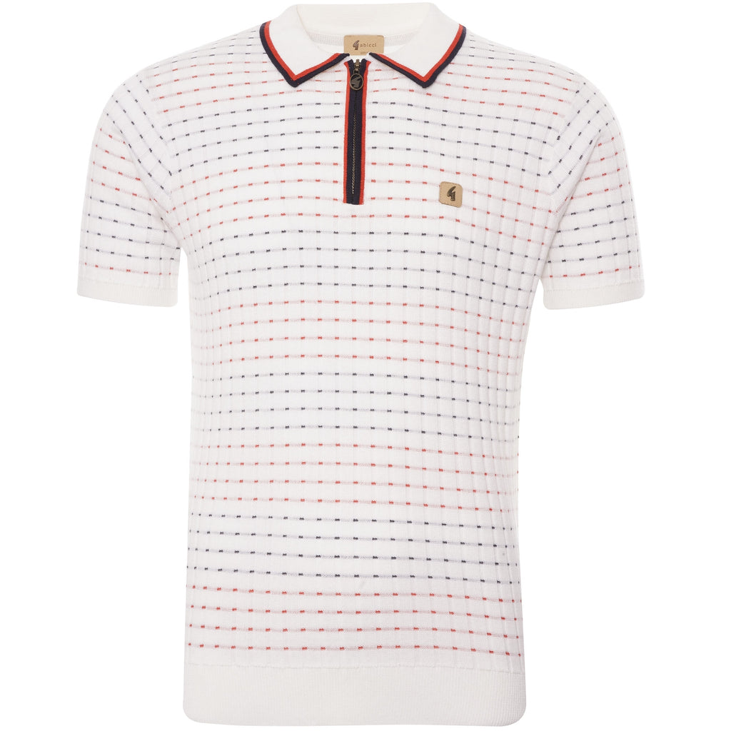 Gabicci Vintage Connery Polo Shirt - White