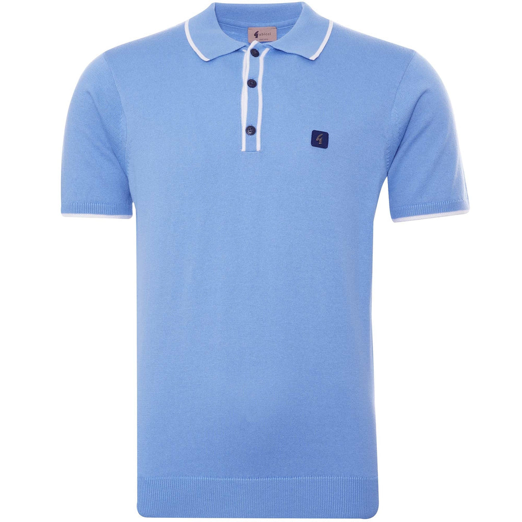 Gabicci Vintage Lineker Polo Shirt - Skyway