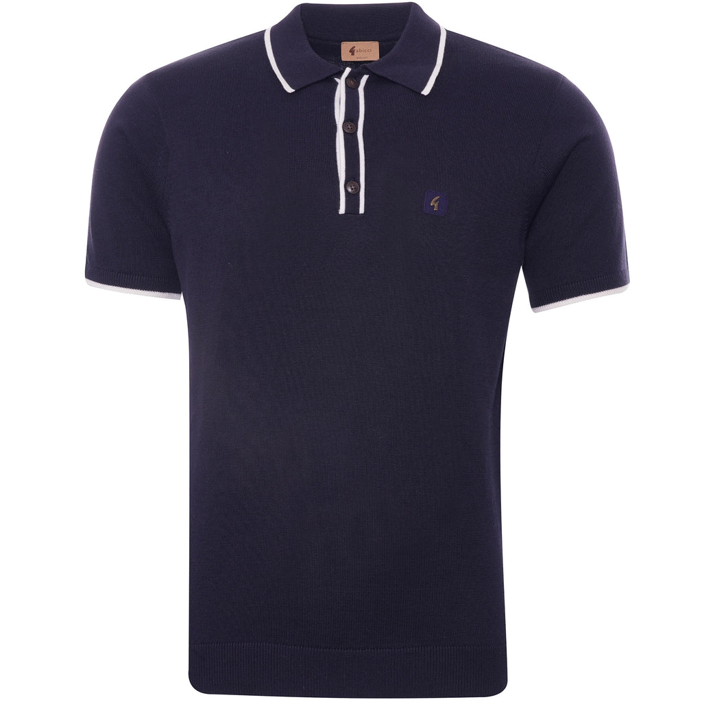 Gabicci Vintage Lineker Polo Shirt - Navy