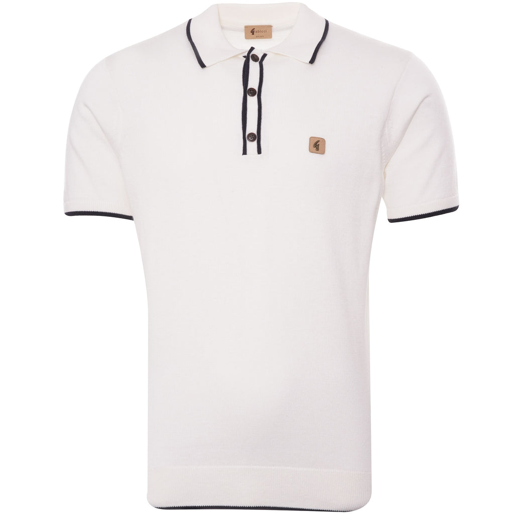 Gabicci Vintage Lineker Polo Shirt - White