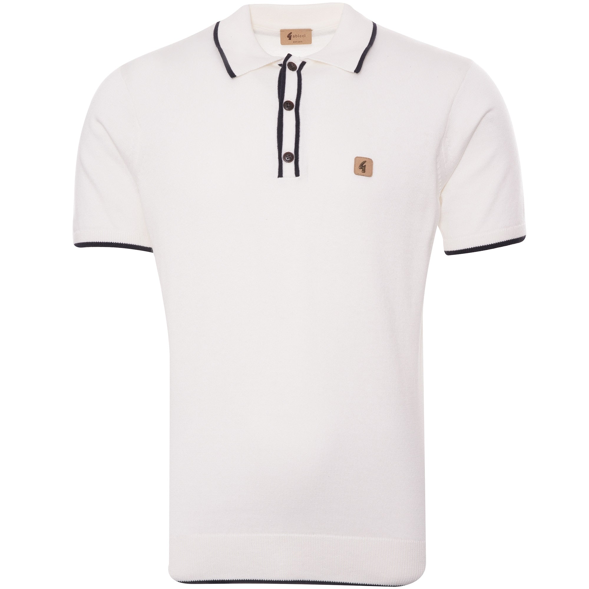 Gabicci Vintage Lineker Polo Shirt - White