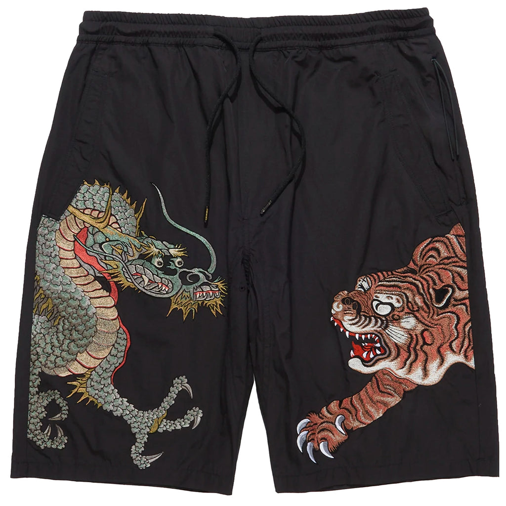 Maharishi Dragon & Tiger Trackshorts - Black