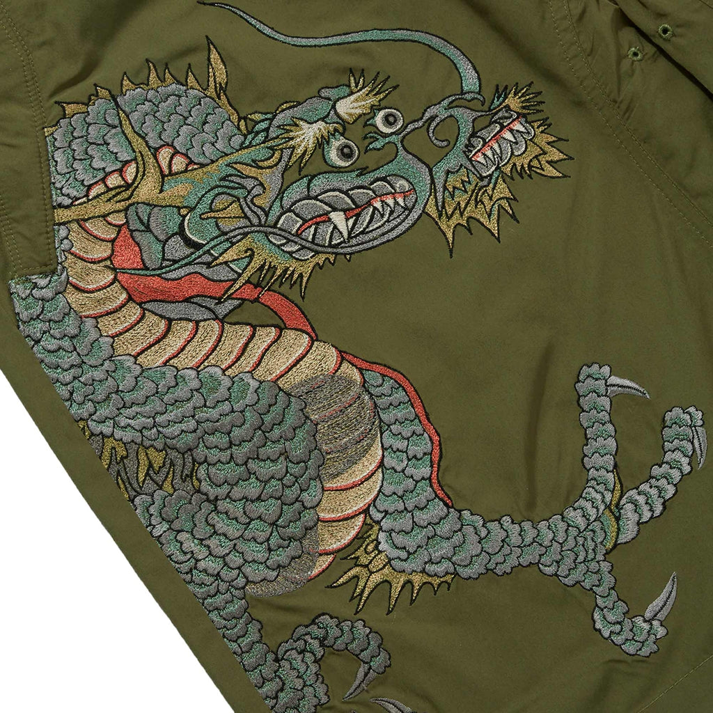 Maharishi Dragon & Tiger Trackshorts - Olive