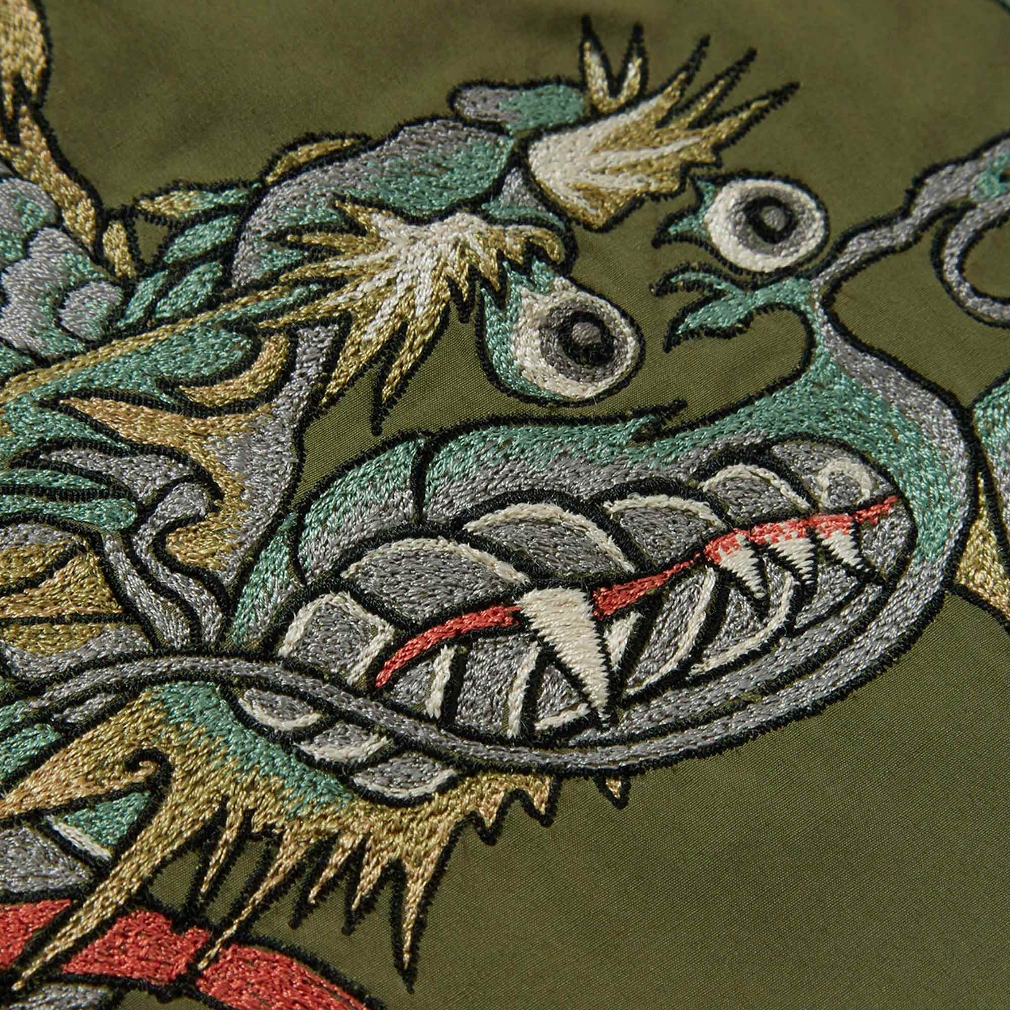 Maharishi Dragon & Tiger Trackshorts - Olive