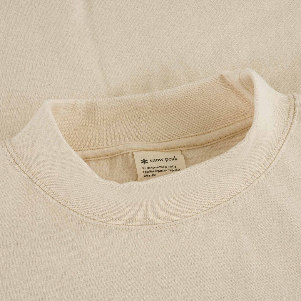 Snow Peak Recycled Cotton Heavy Mockneck T-Shirt - Ecru