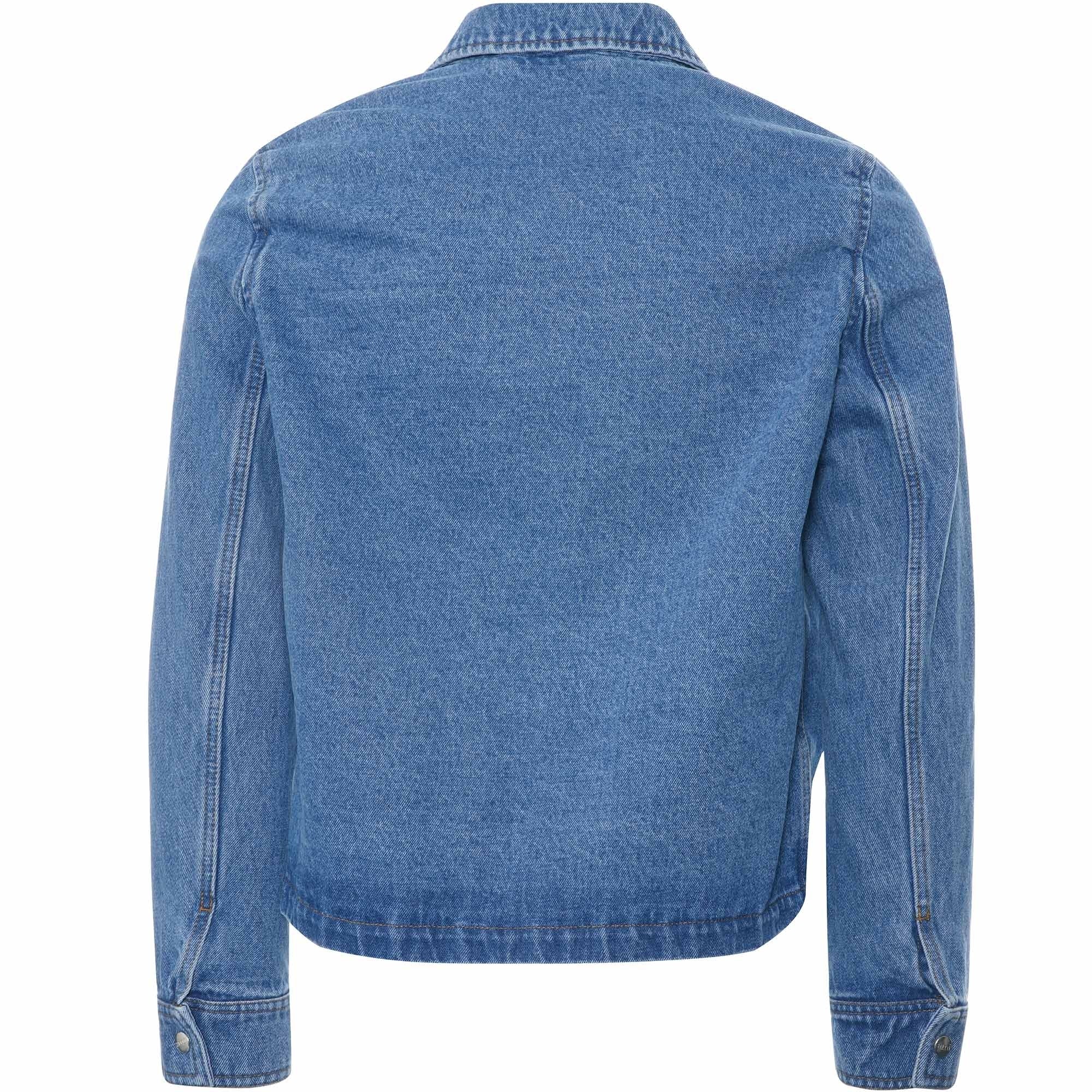 AMI Denim Buttoned De Coeur Jacket - Bleached Blue