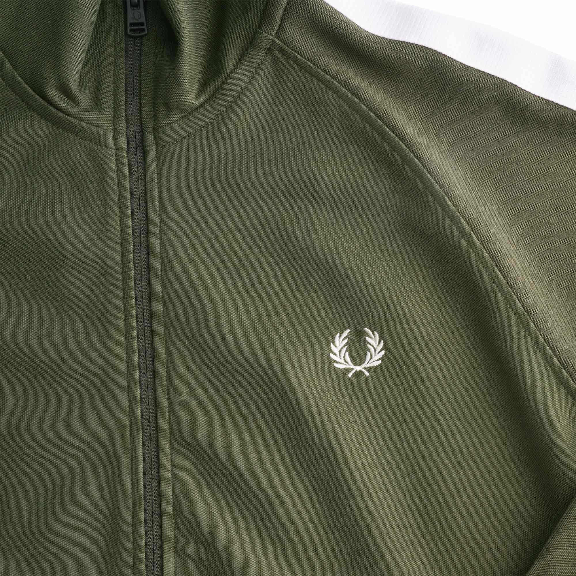 Fred Perry Panelled Track Jacket - Military Green