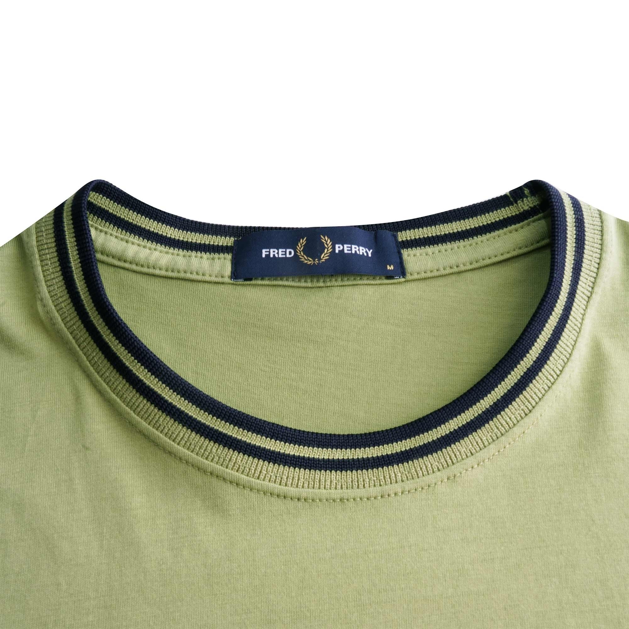 Fred Perry Twin Tipped T-Shirt - Sage Green