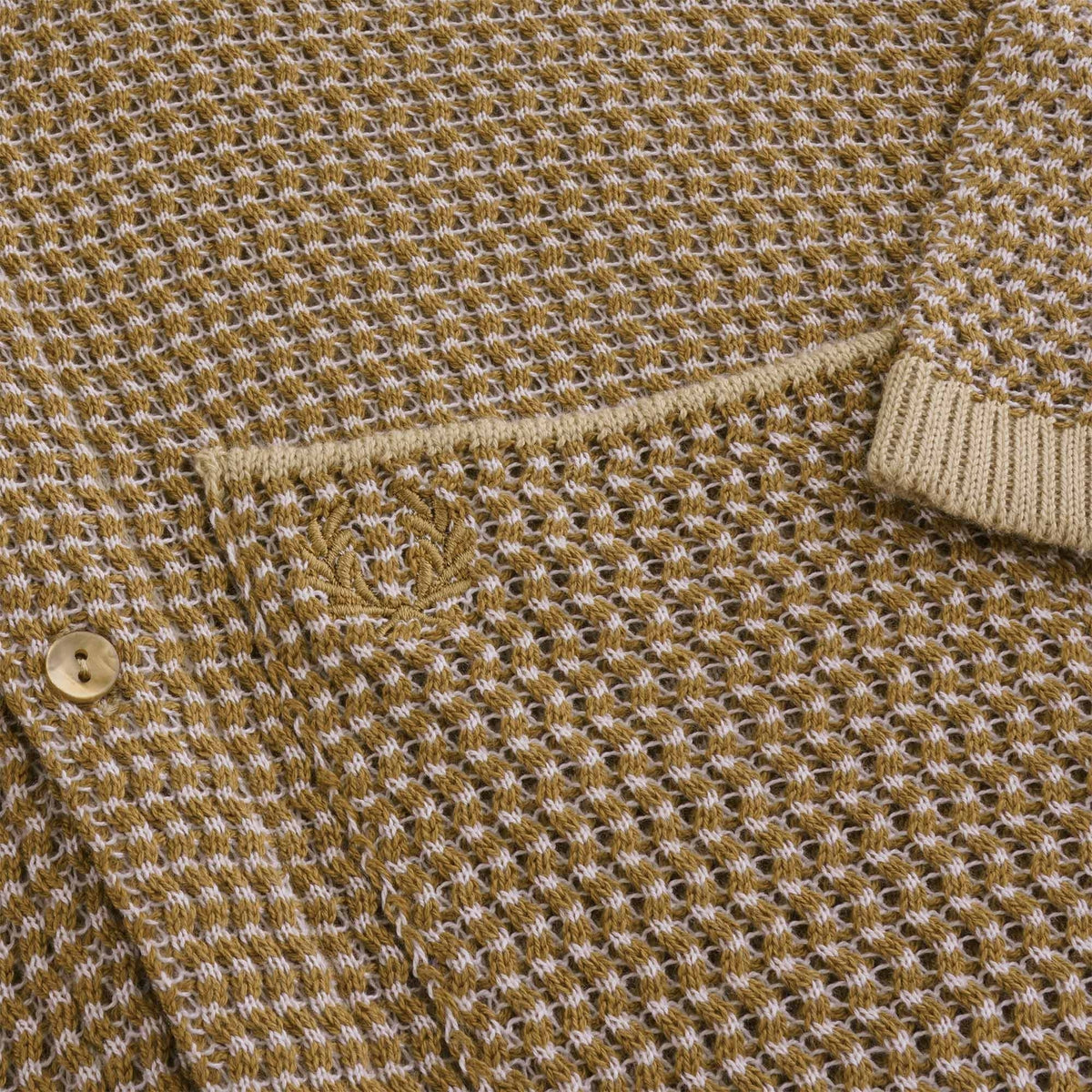Fred Perry Reissues K3 Two Colour Knitted Shirt - Ecru – Stuarts London