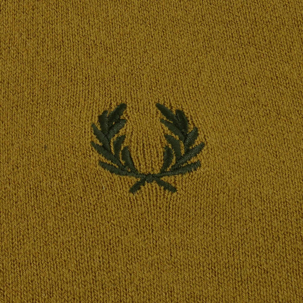 Fred Perry Double Placket Cardigan - Dark Caramel
