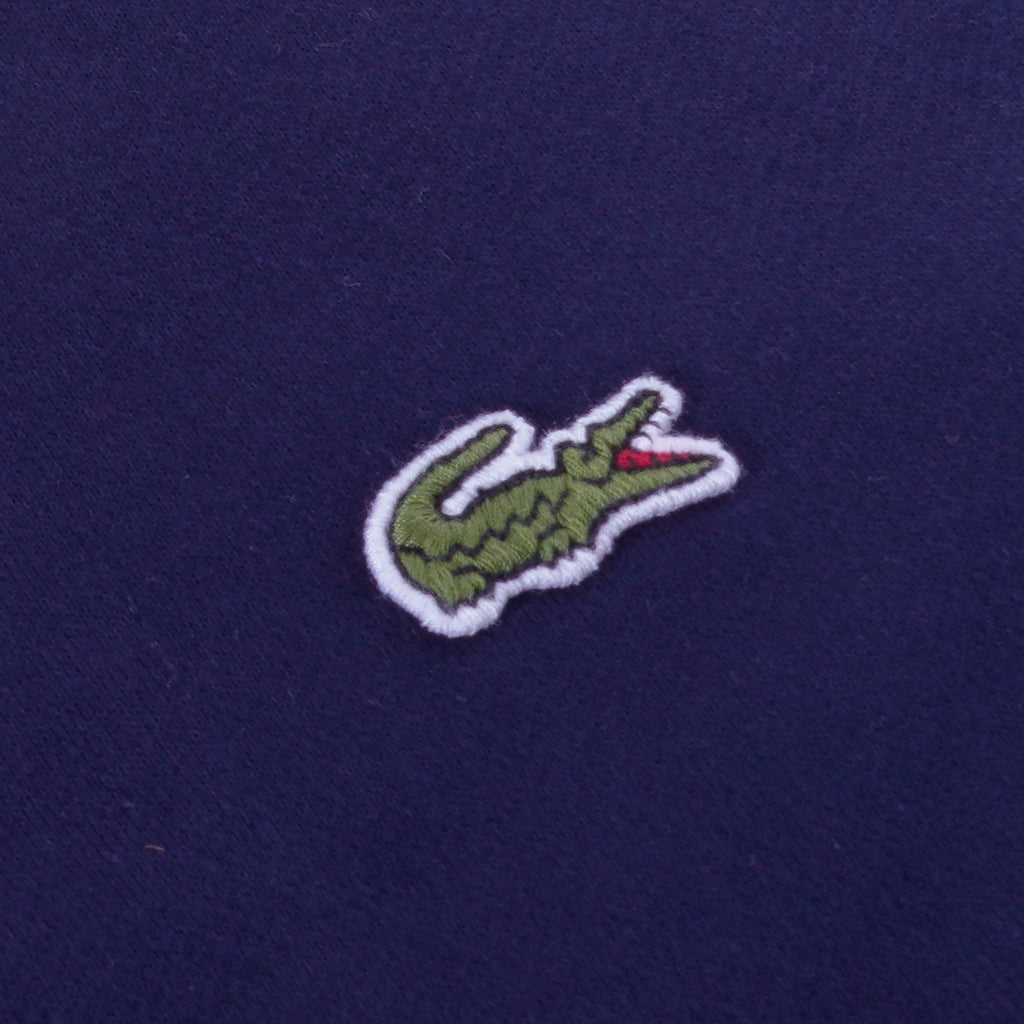 Lacoste Cotton Blend Fleece Zip Sweatshirt - Blue Marine