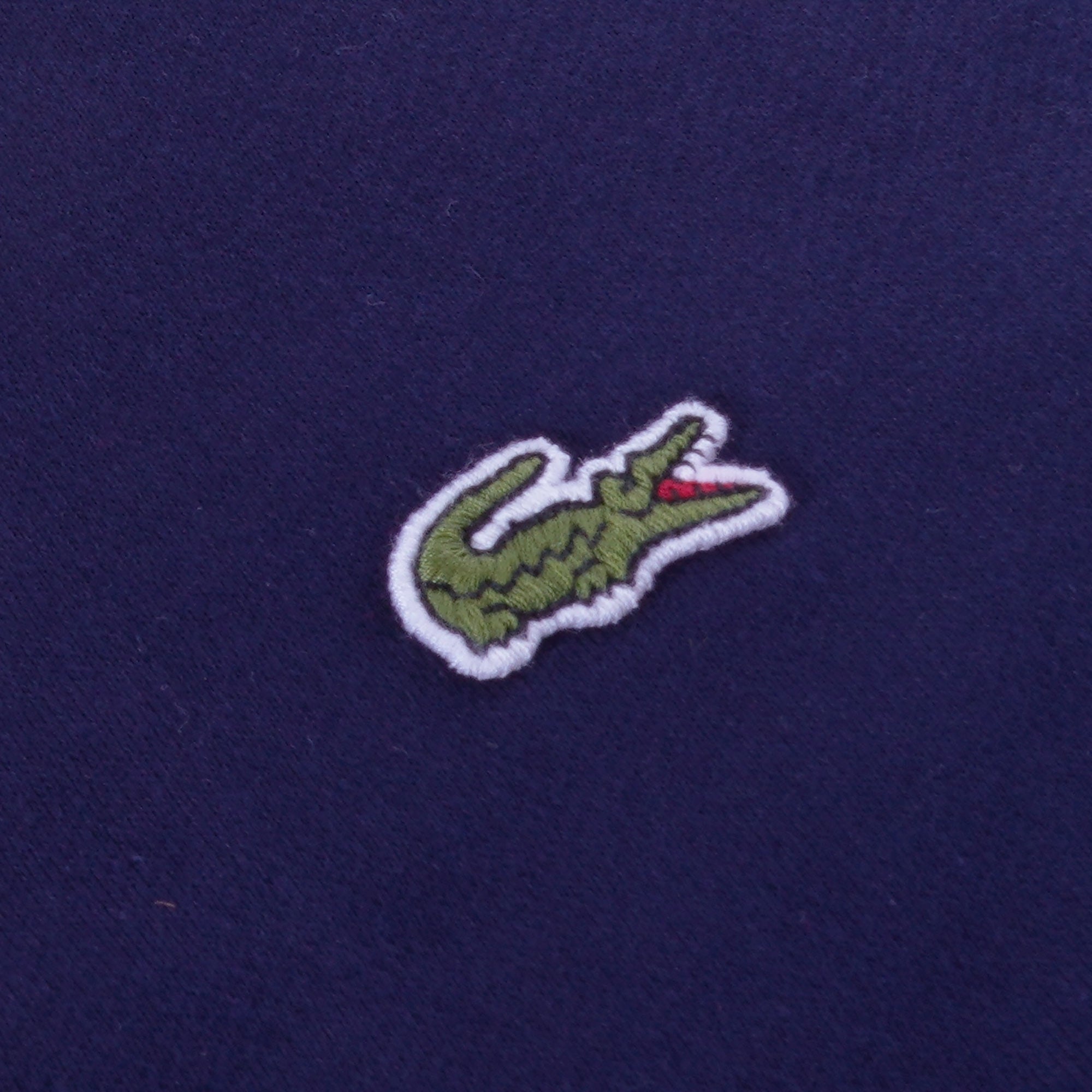 Lacoste Cotton Blend Fleece Zip Sweatshirt - Blue Marine
