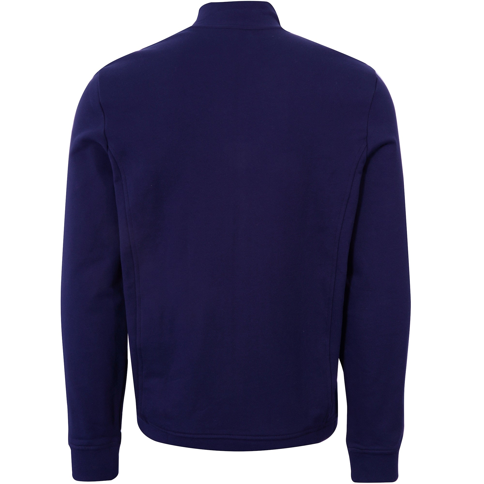 Lacoste Cotton Blend Fleece Zip Sweatshirt - Blue Marine