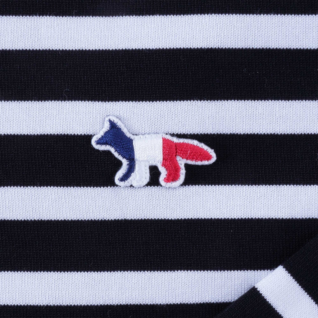 Maison Kitsune Tricolour Fox Patch Classic Marin T-Shirt - Black/White