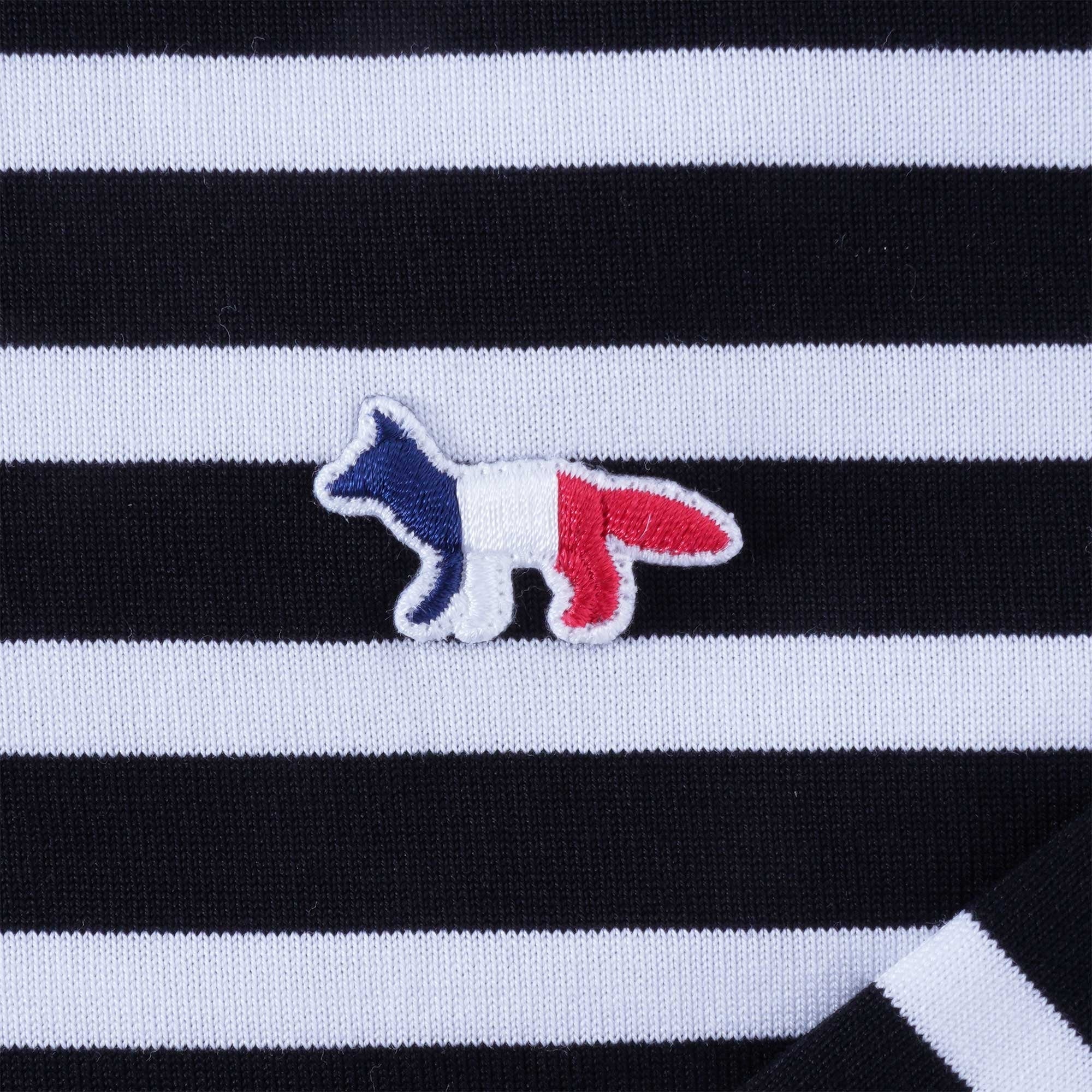 Maison Kitsune Tricolour Fox Patch Classic Marin T-Shirt - Black/White