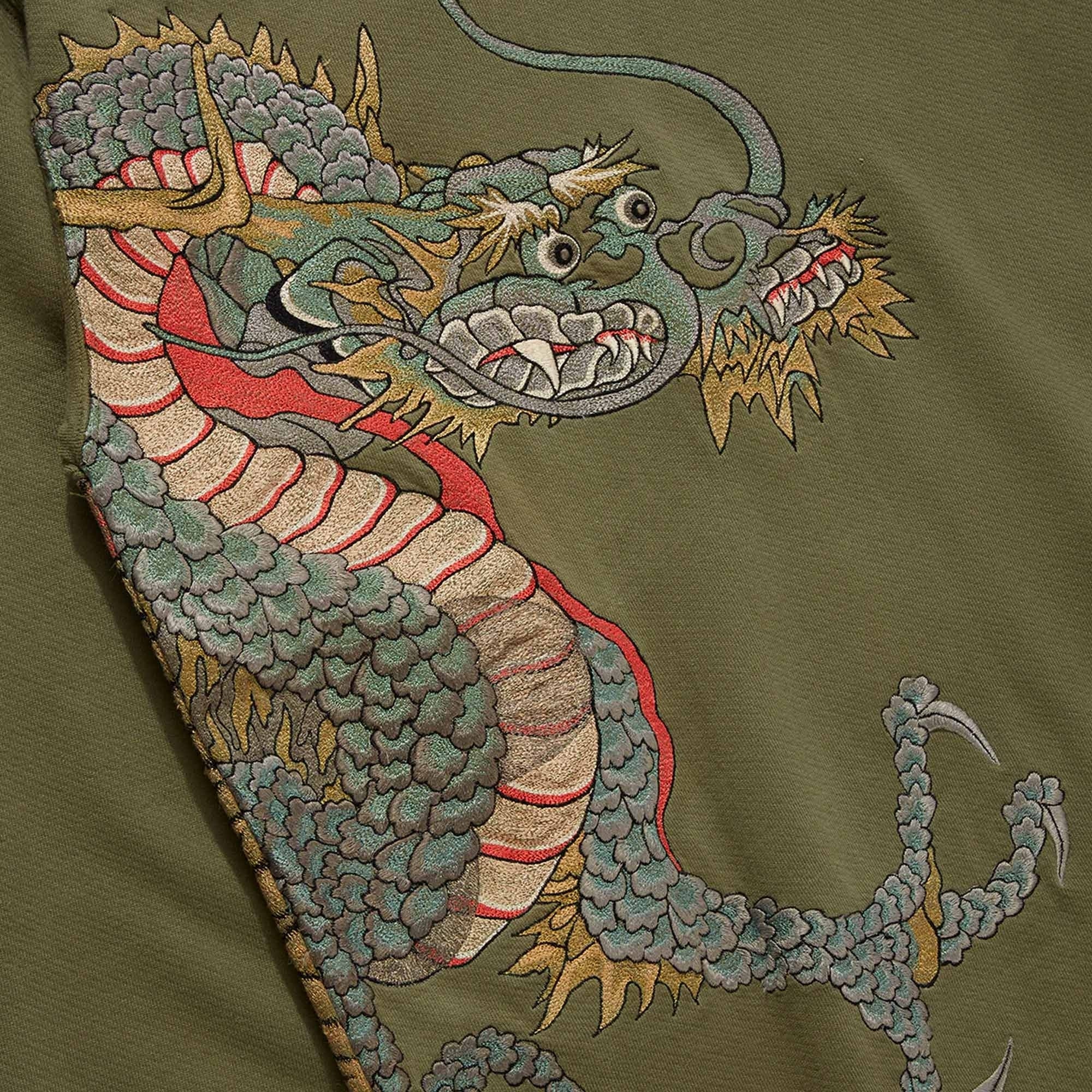 y*k様 maharishI ドラゴン刺繍 ミリタリー リメイク リサイクル　2 Maharishi Dragon & Tigers Hooded Sweat - Olive – Stuarts London