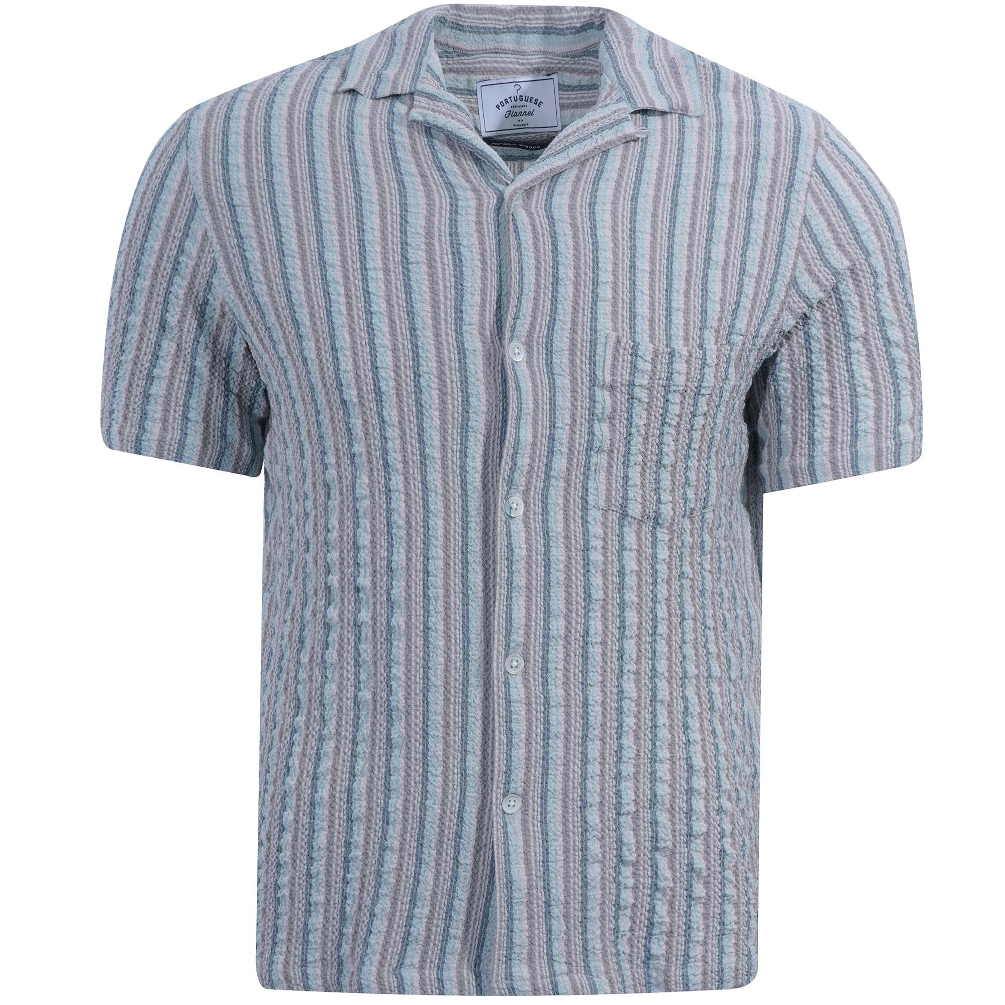Rugged Stripe Shirt - Blue/Brown/White
